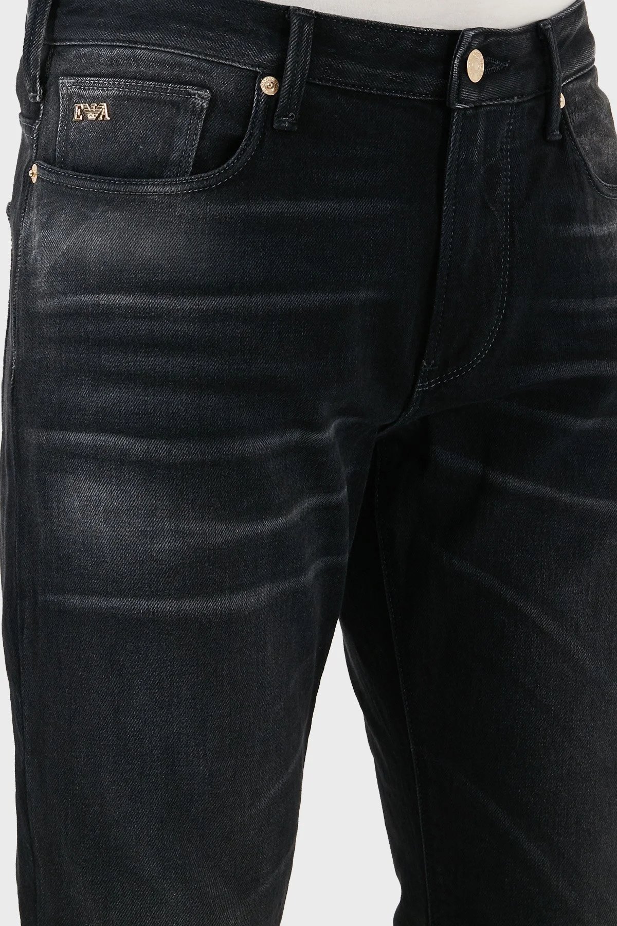 Emporio Armani Pamuklu Slim Fit Normal Bel Düz Paça Jeans Erkek Kot Pantolon EM000121 AF15101 M8001 GRİ - 9