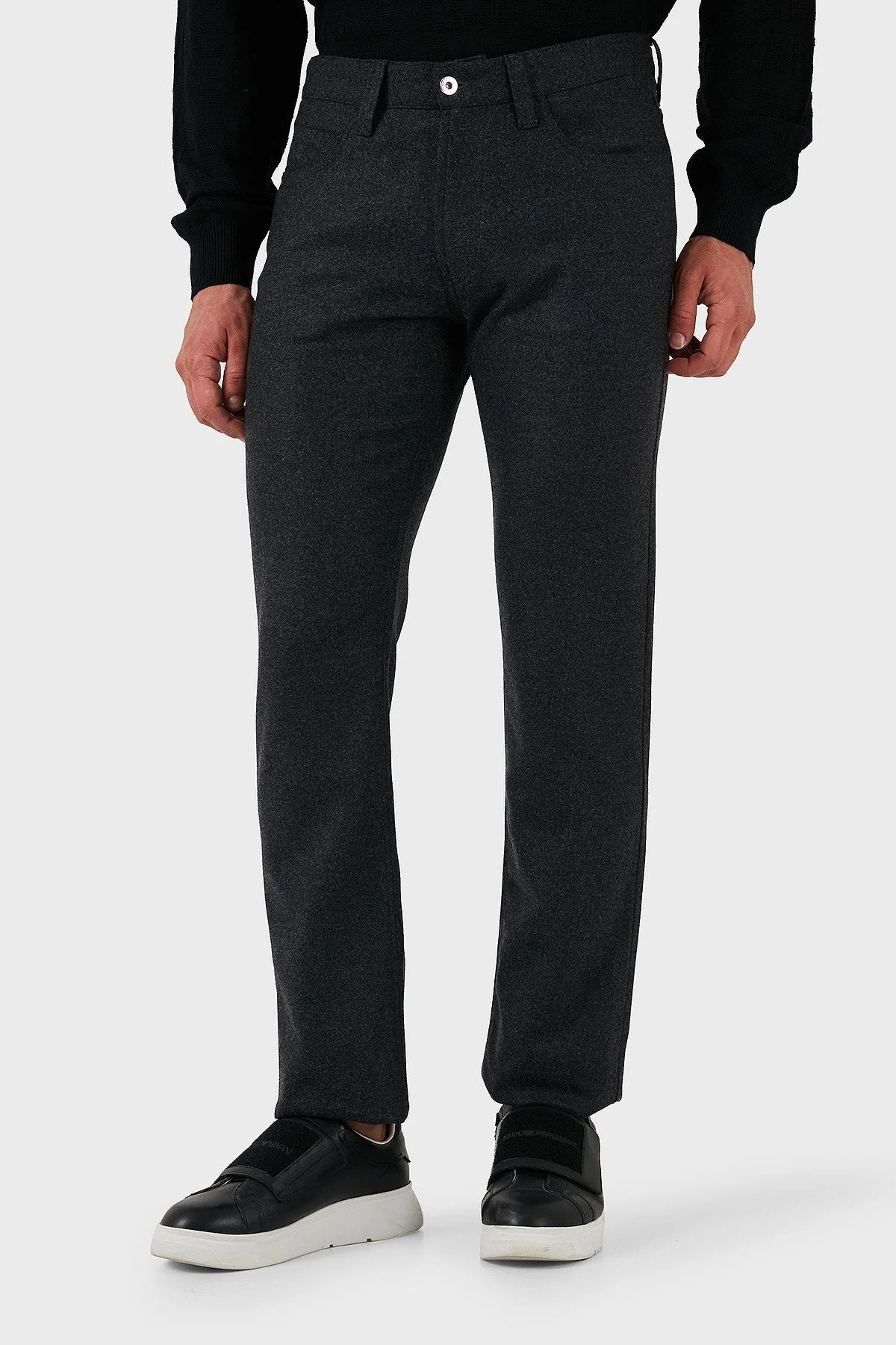 Emporio Armani Pamuklu Slim Fit Normal Bel Erkek Pantolon 6D1PJ5 1K68Z 0621 GRİ - 1