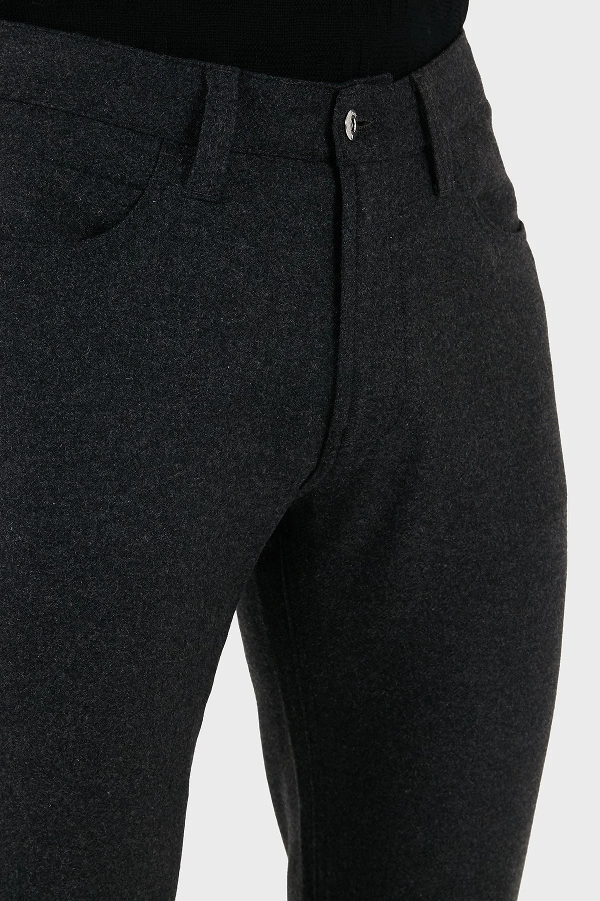 Emporio Armani Pamuklu Slim Fit Normal Bel Erkek Pantolon 6D1PJ5 1K68Z 0621 GRİ - 4