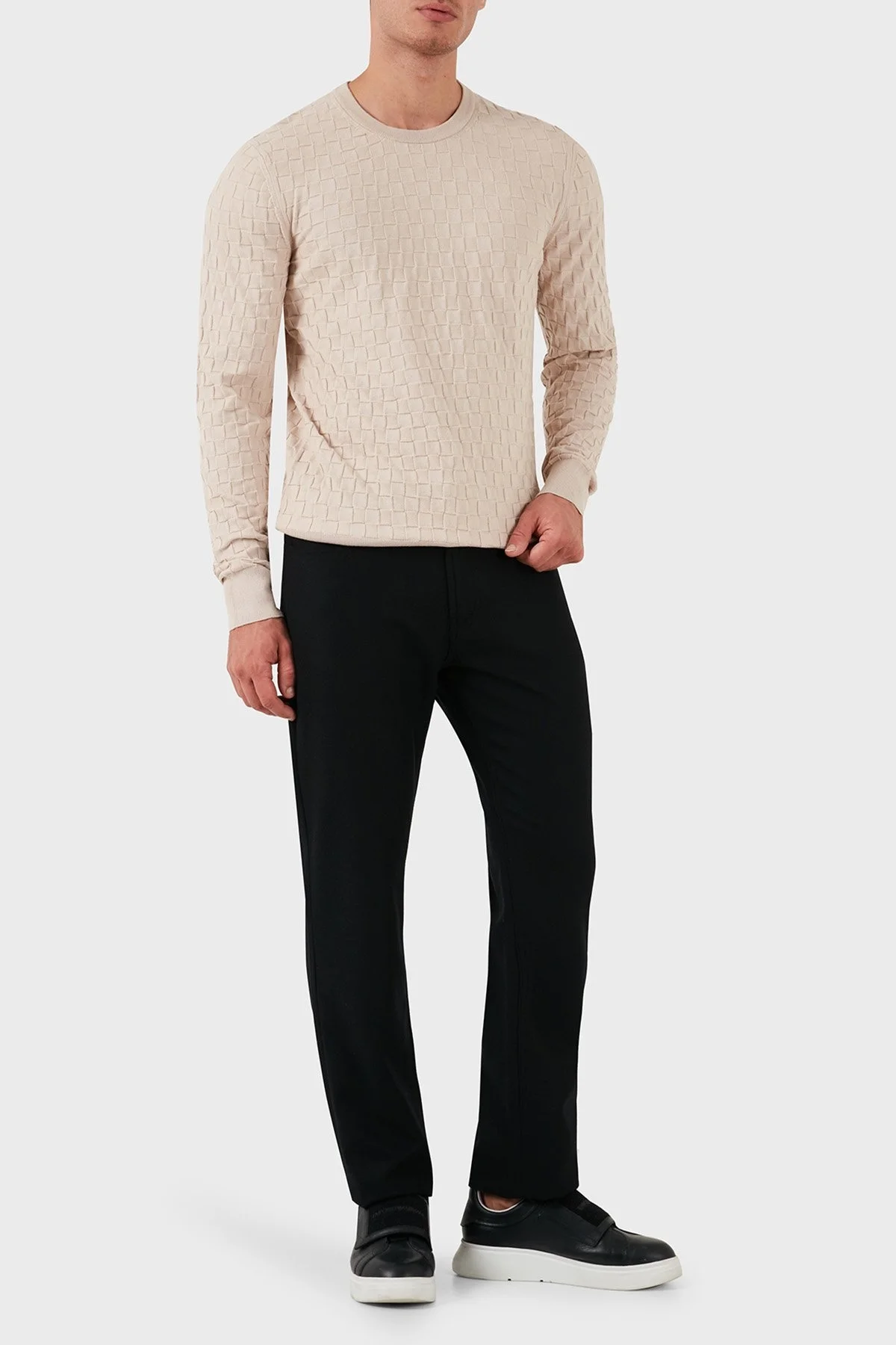 Emporio Armani Pamuklu Slim Fit Normal Bel Erkek Pantolon 6D1PJ5 1K68Z 0999 SİYAH - 7