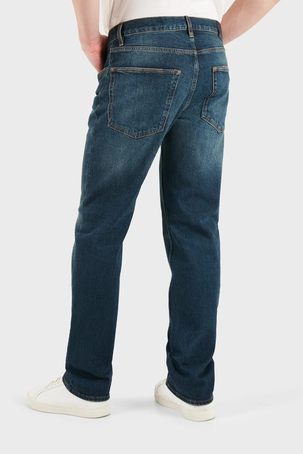 Emporio Armani Pamuklu Slim Fit Normal Bel Jeans Erkek Kot Pantolon EM000763 AF25398 MB001 LACİVERT - 3
