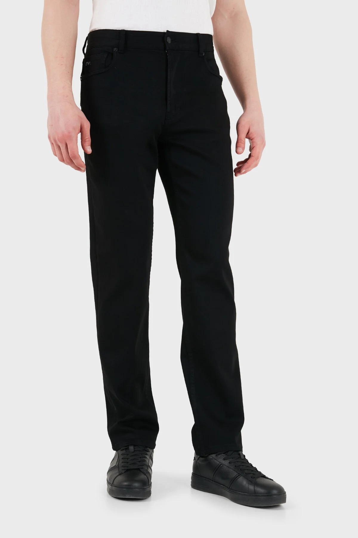 Emporio Armani Pamuklu Straight Fit Düz Paça Jeans Erkek Kot Pantolon EM000763 AF15954 MC002 SİYAH - 5