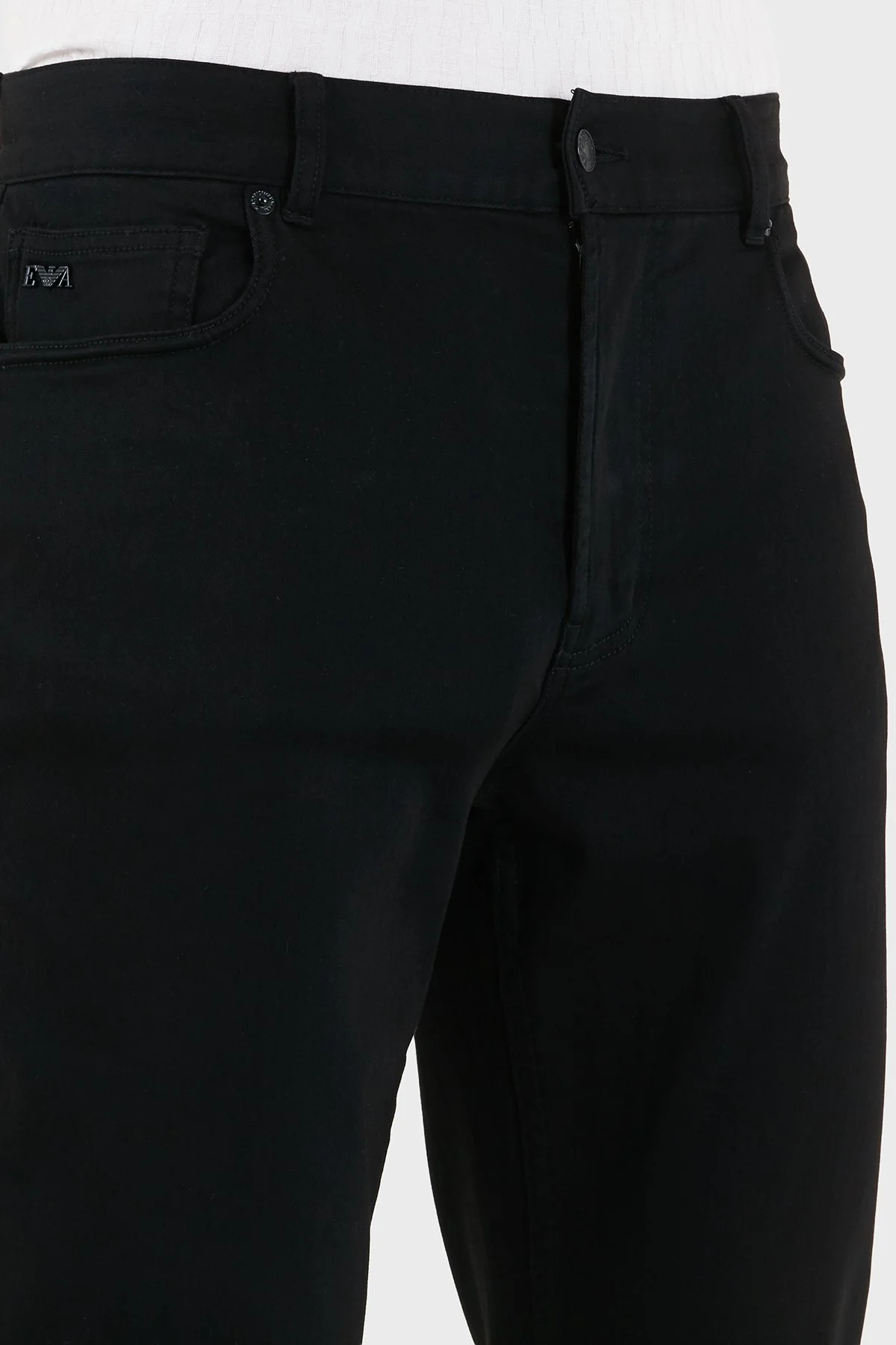 Emporio Armani Pamuklu Straight Fit Düz Paça Jeans Erkek Kot Pantolon EM000763 AF15954 MC002 SİYAH - 6