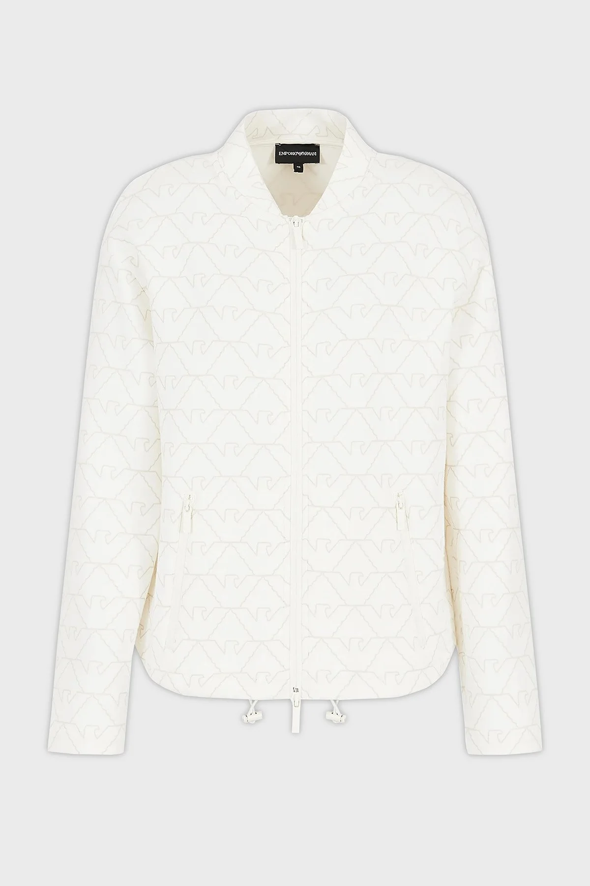Emporio Armani Pamuklu Su Geçirmez Kolej Yaka Bayan Mont 3D2B6B 1JHSZ F126 BEYAZ - 5