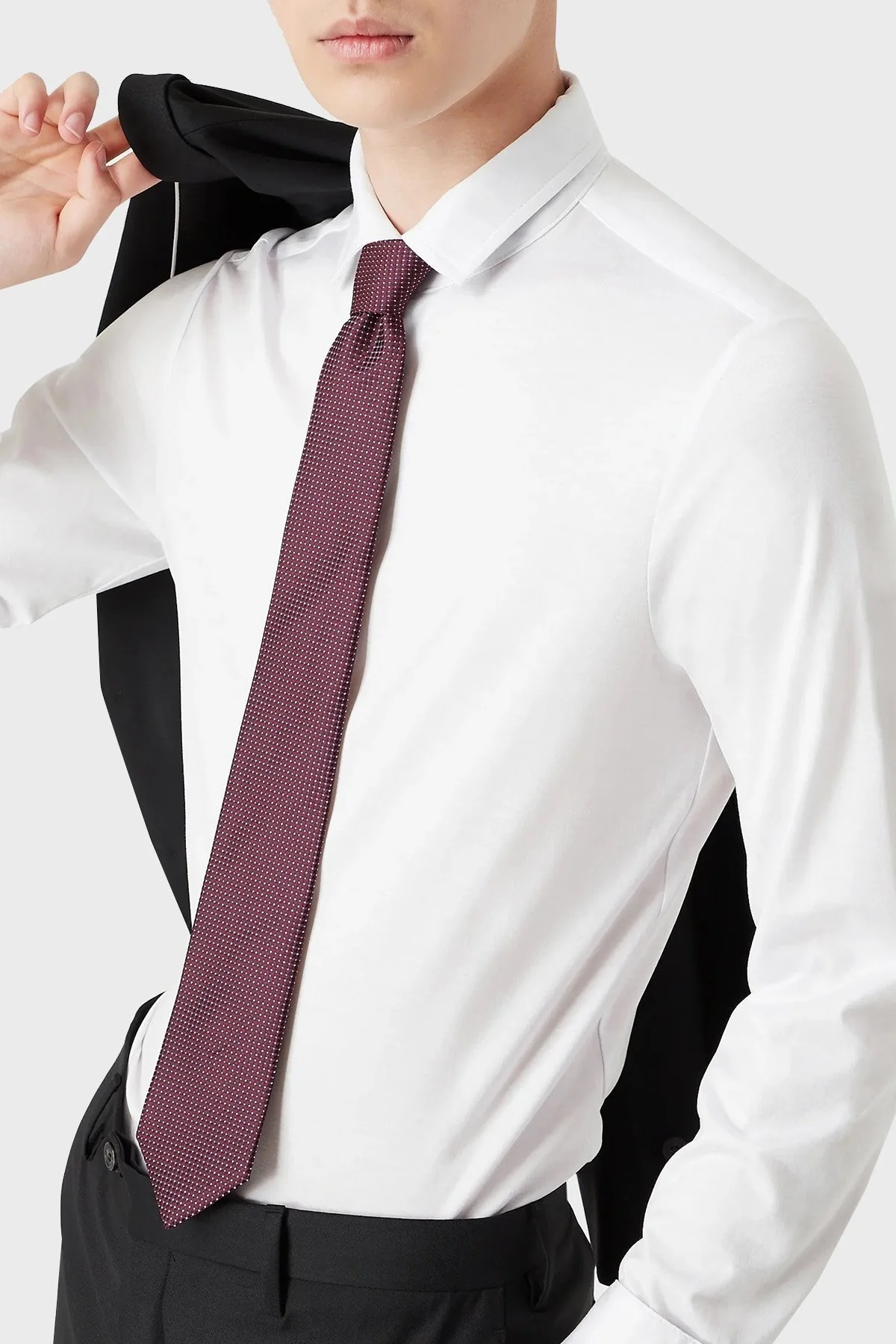 Emporio Armani Pamuklu Uzun Kol Erkek Gömlek 8N1CG1 1JUVZ 0100 BEYAZ - 1