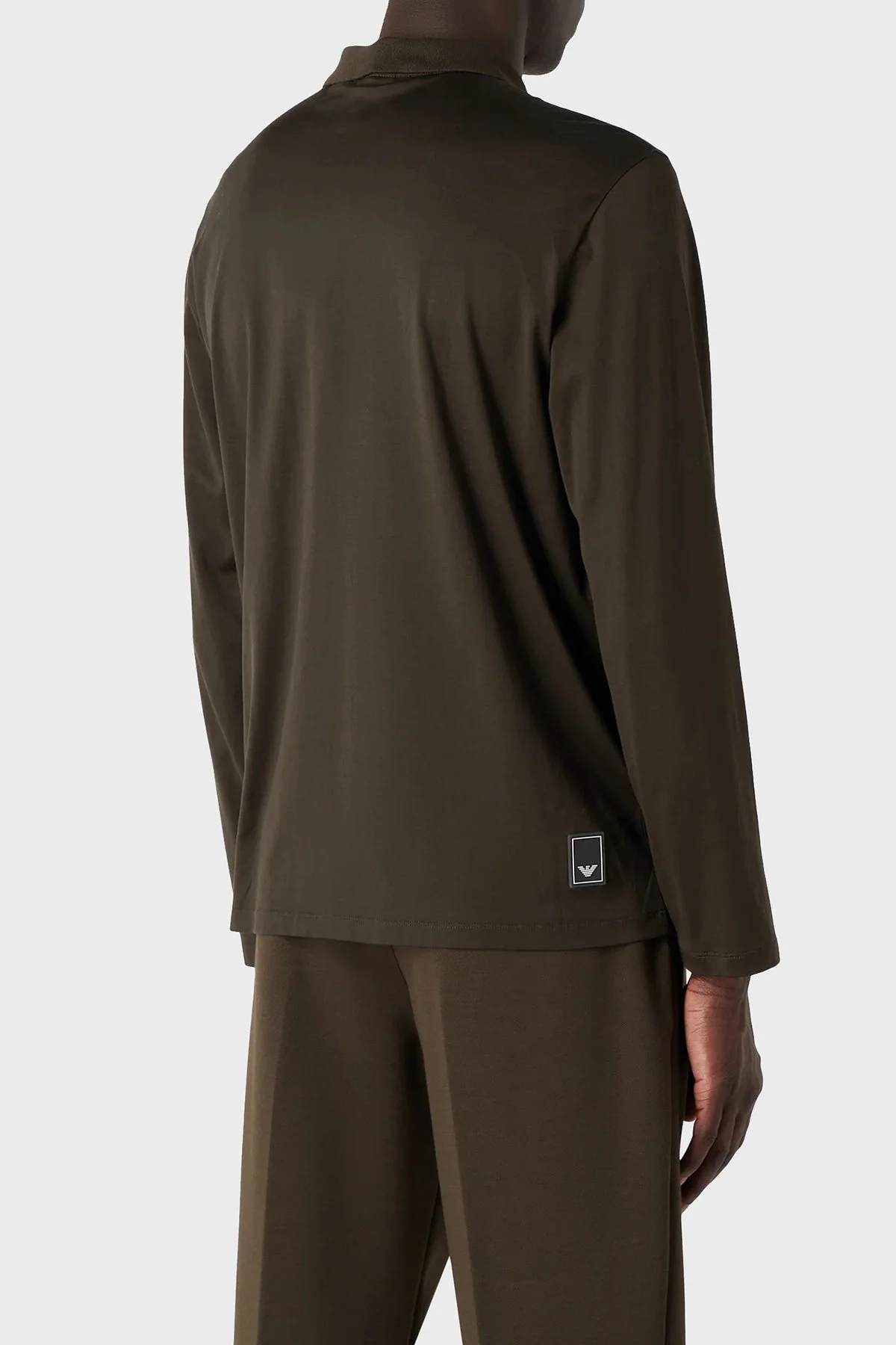 Emporio Armani Pamuklu Uzun Kollu Regular Fit Polo Yaka Sweat Erkek Polo Yaka T Shirt 6R1FA7 1JUVZ 0583 HAKİ - 2