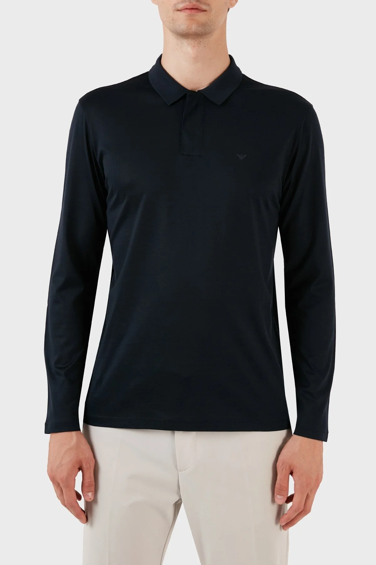 Emporio Armani Pamuklu Uzun Kollu Regular Fit Erkek Polo Yaka Sweat 6R1FA7 1JUVZ 09B3 LACİVERT - 6