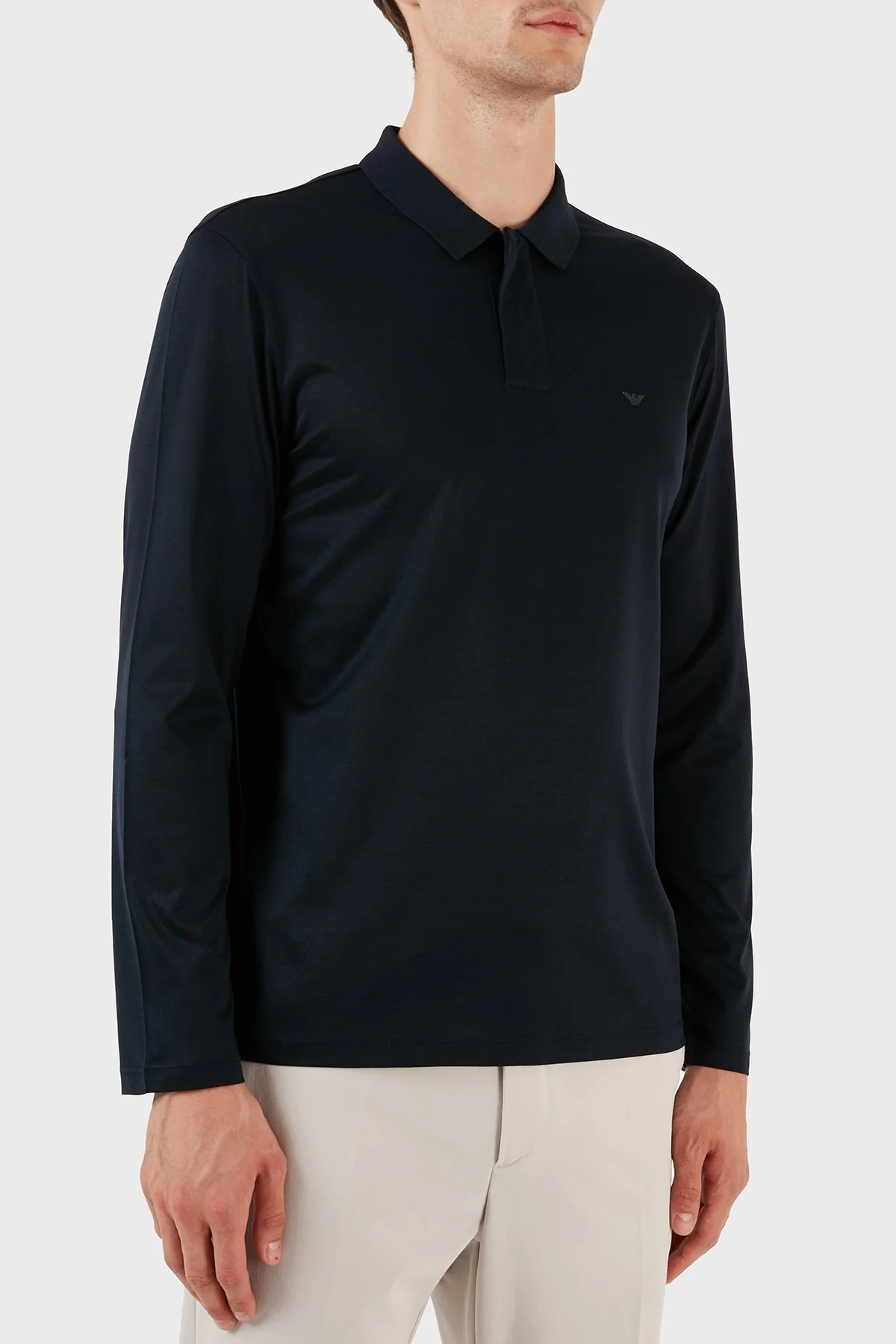 Emporio Armani Pamuklu Uzun Kollu Regular Fit Erkek Polo Yaka Sweat 6R1FA7 1JUVZ 09B3 LACİVERT - 7