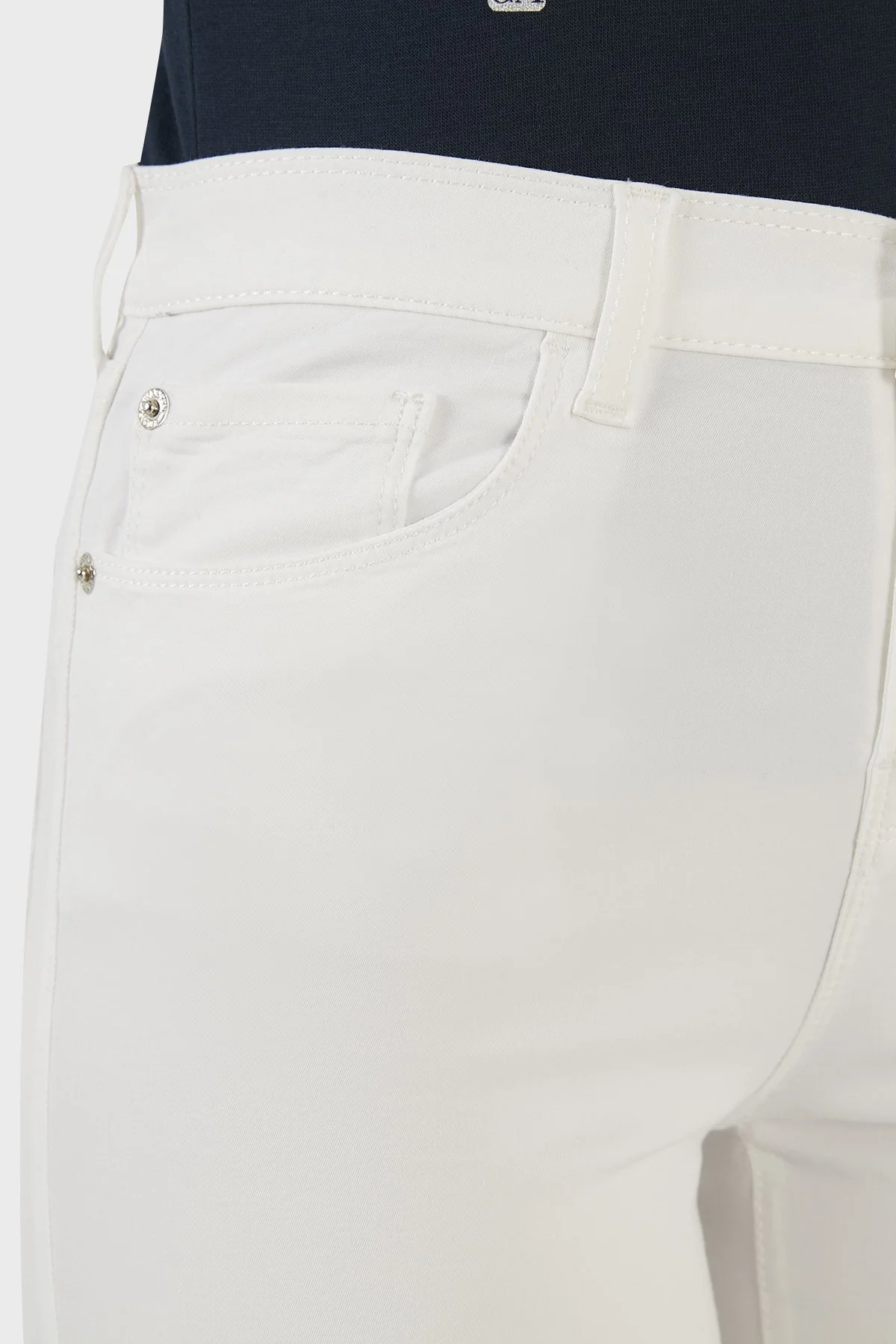 Emporio Armani Pamuklu Yüksek Bel Skinny Fit Jeans Kadın Kot Pantolon 3L2J20 2N8HZ 0101 BEYAZ - 5