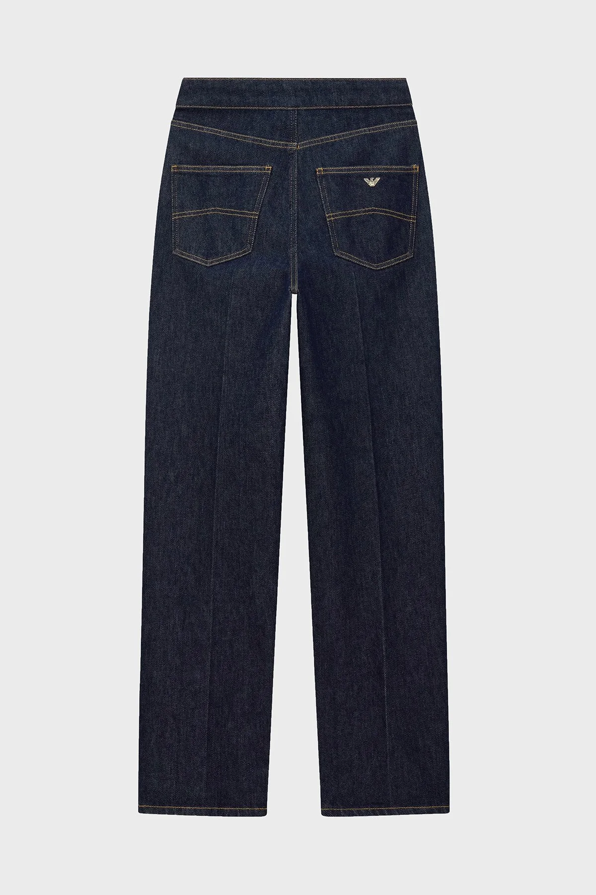 Emporio Armani Pamuklu Yüksel Bel Düz Paça Jeans Kadın Kot Pantolon EW003498 AF18421 MB001 Lacivert - 6