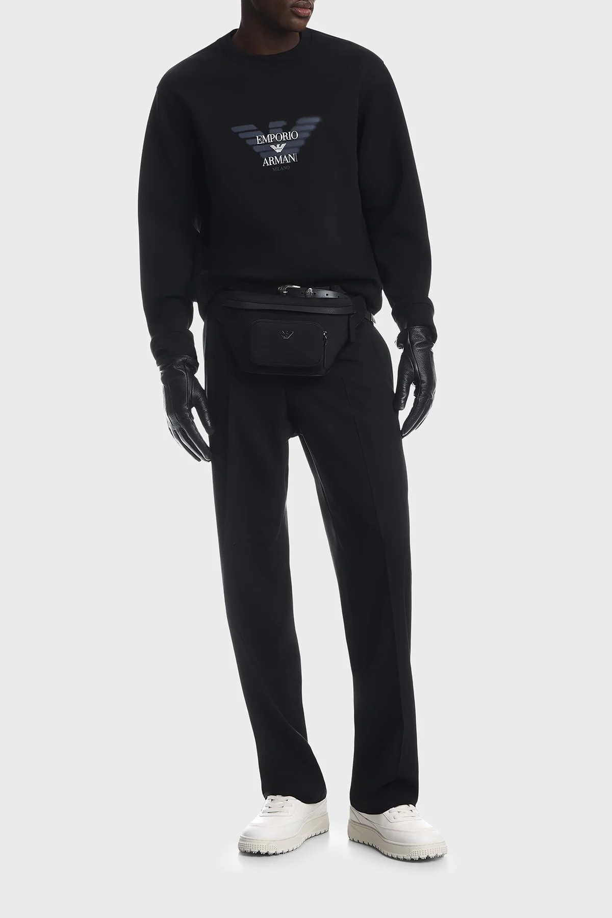 Emporio Armani Pamuklu Yuvarlak Yaka Erkek Sweat EM007315 AF10013 UC001 Siyah - 2