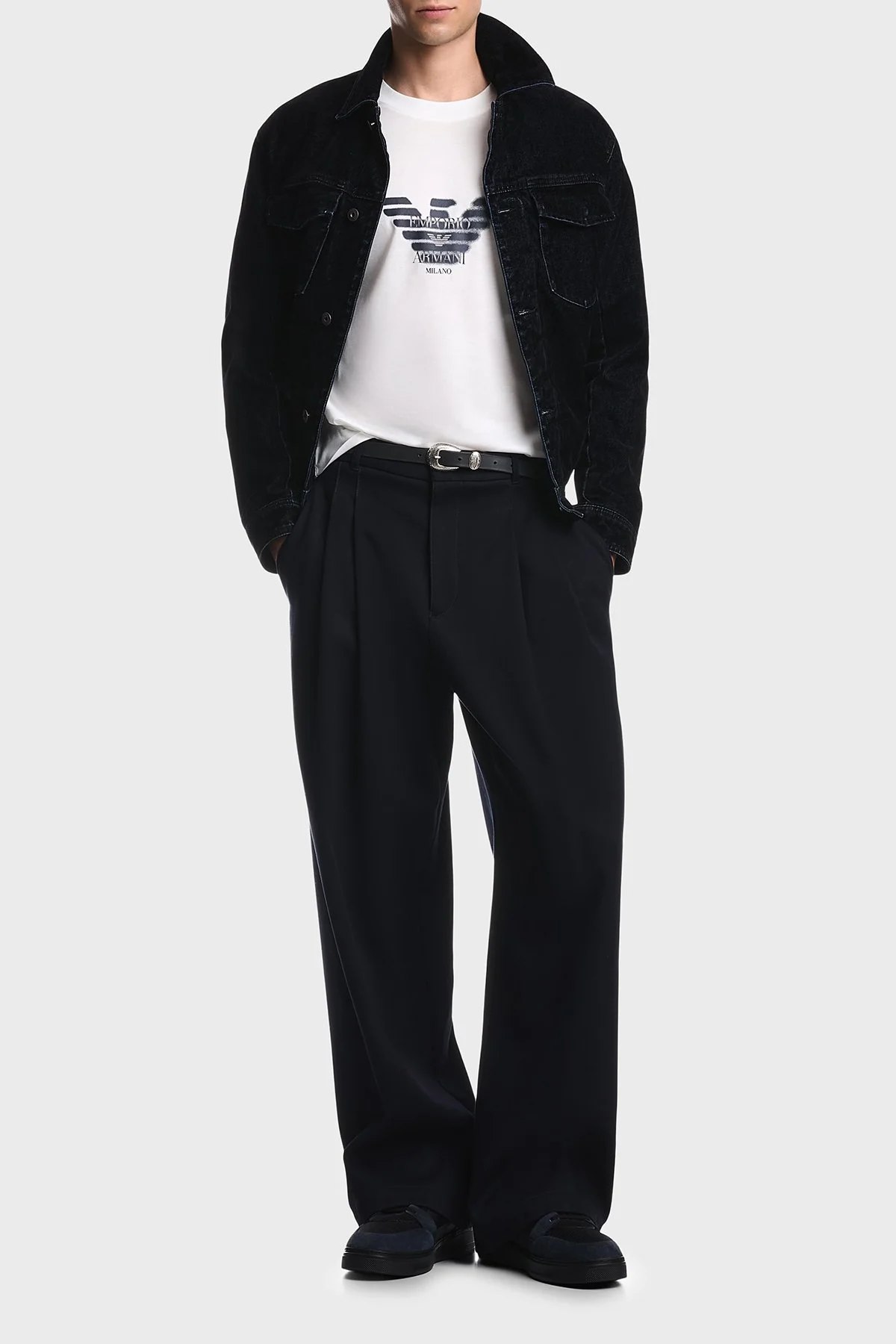 Emporio Armani Pamuklu Yuvarlak Yaka Erkek T Shirt EM006765 AF10017 U0003 Beyaz - 2