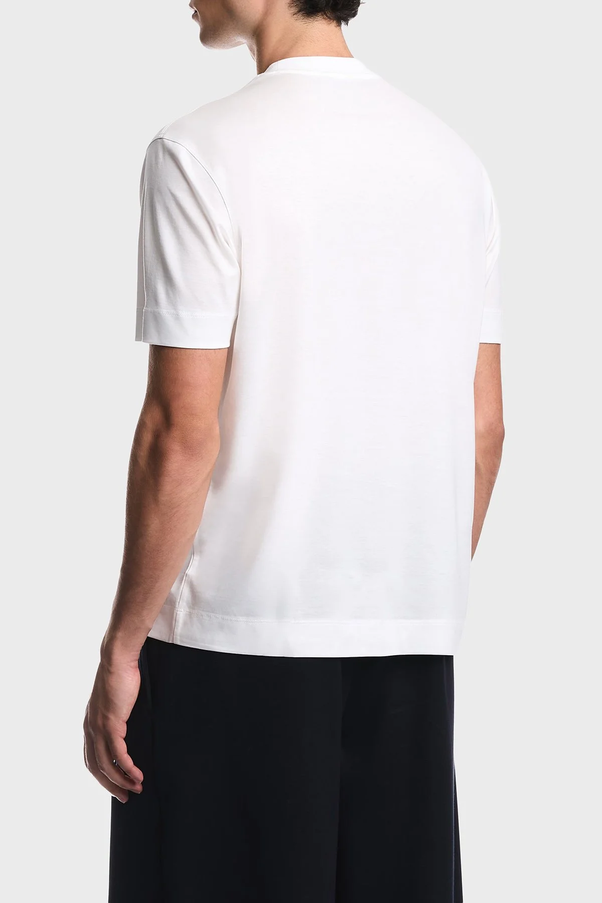 Emporio Armani Pamuklu Yuvarlak Yaka Erkek T Shirt EM006765 AF10017 U0003 Beyaz - 3