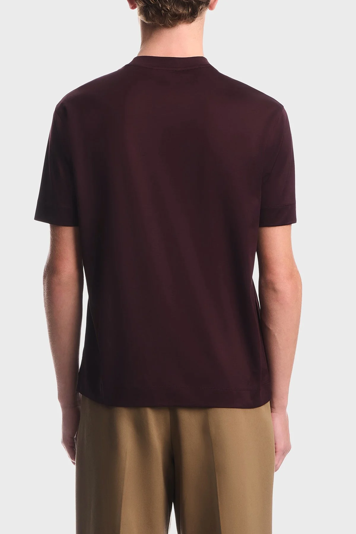 Emporio Armani Pamuklu Yuvarlak Yaka Erkek T Shirt EM006765 AF10017 UA331 Kahve - 3