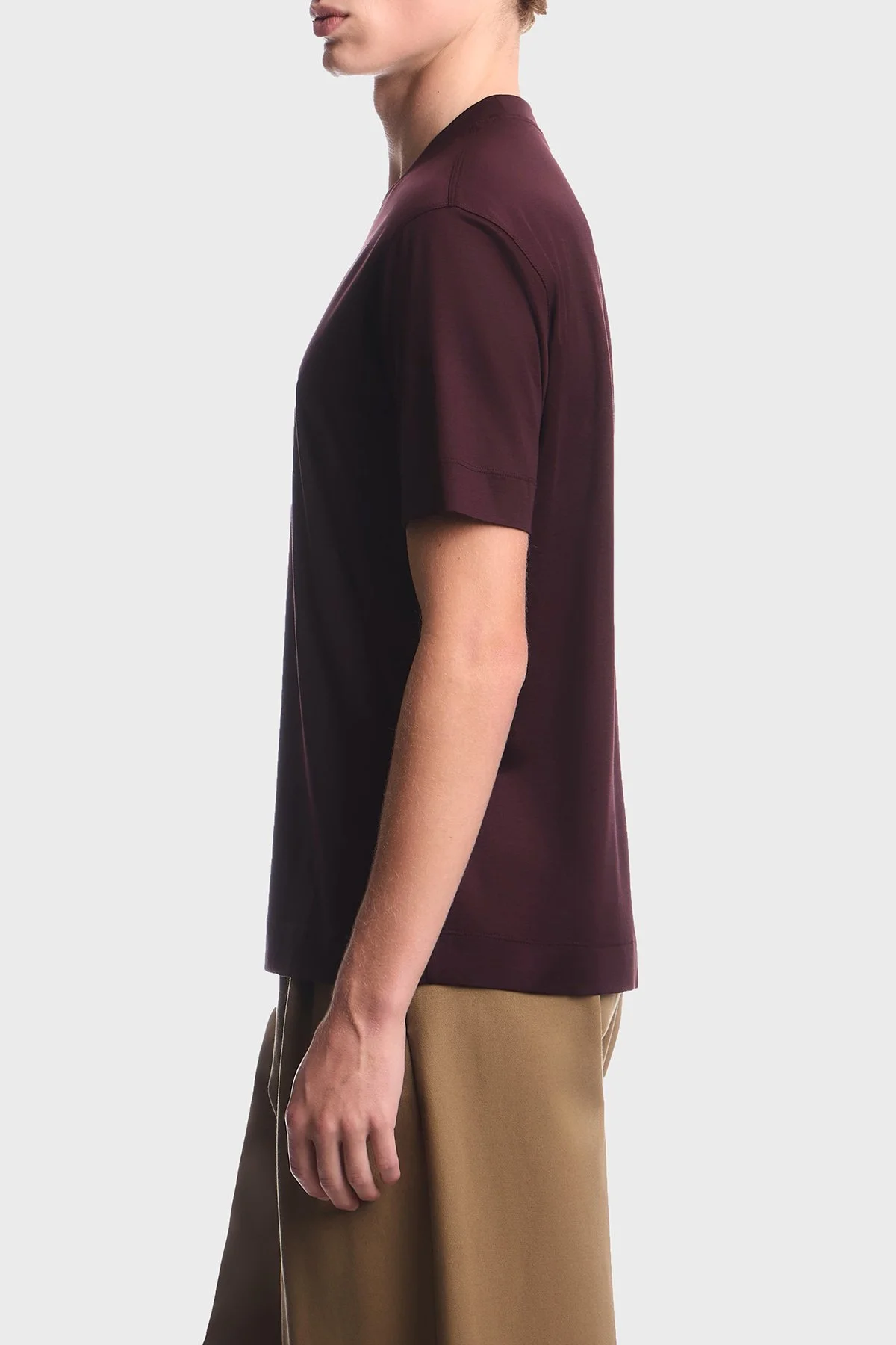 Emporio Armani Pamuklu Yuvarlak Yaka Erkek T Shirt EM006765 AF10017 UA331 Kahve - 4