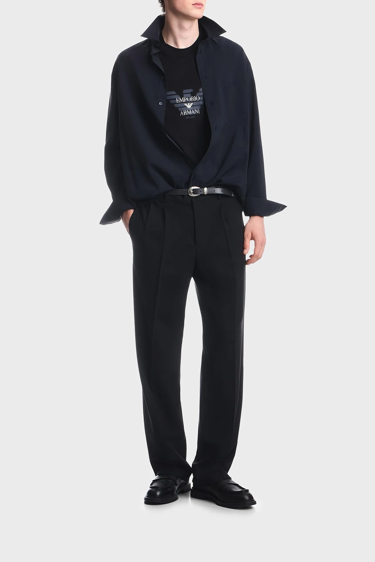 Emporio Armani Pamuklu Yuvarlak Yaka Erkek T Shirt EM006765 AF10017 UC001 Siyah - 2