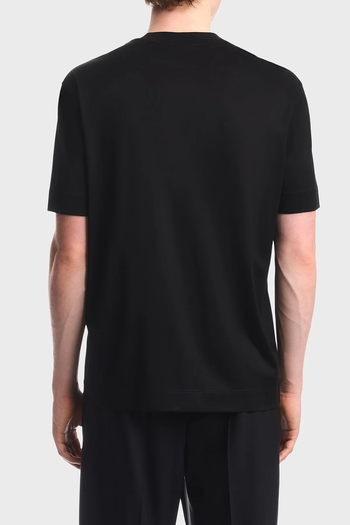Emporio Armani Pamuklu Yuvarlak Yaka Erkek T Shirt EM006765 AF10017 UC001 Siyah - 3