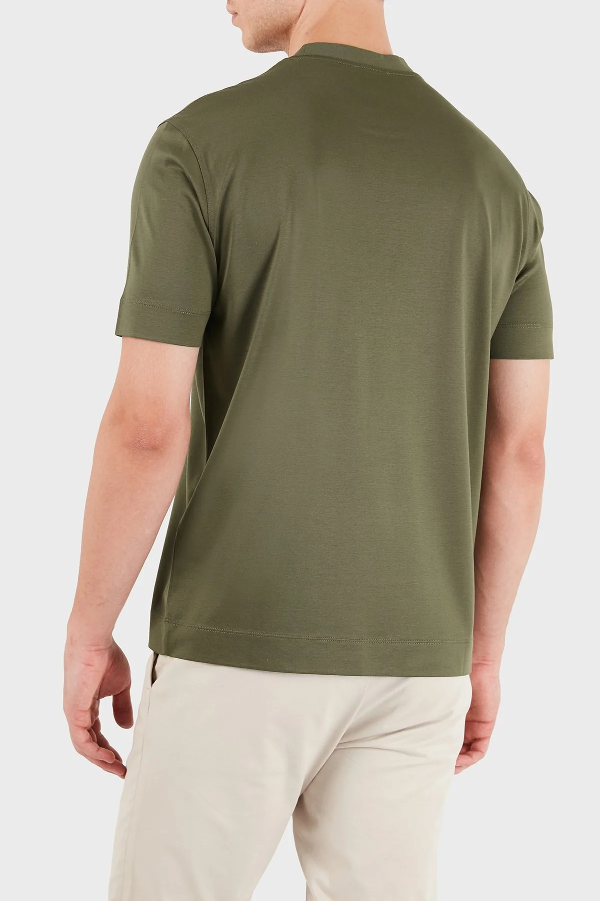 Emporio Armani Pamuklu Yuvarlak Yaka Regular Fit Erkek T Shirt EM007353 AF10017 M7312 Haki - 3