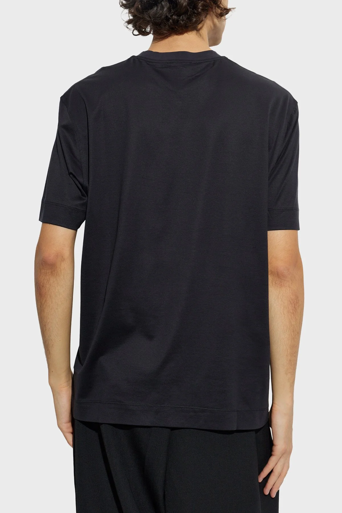 Emporio Armani Pamuklu Yuvarlak Yaka Regular Fit Erkek T Shirt EM007353 AF10017 MB844 Lacivert - 2