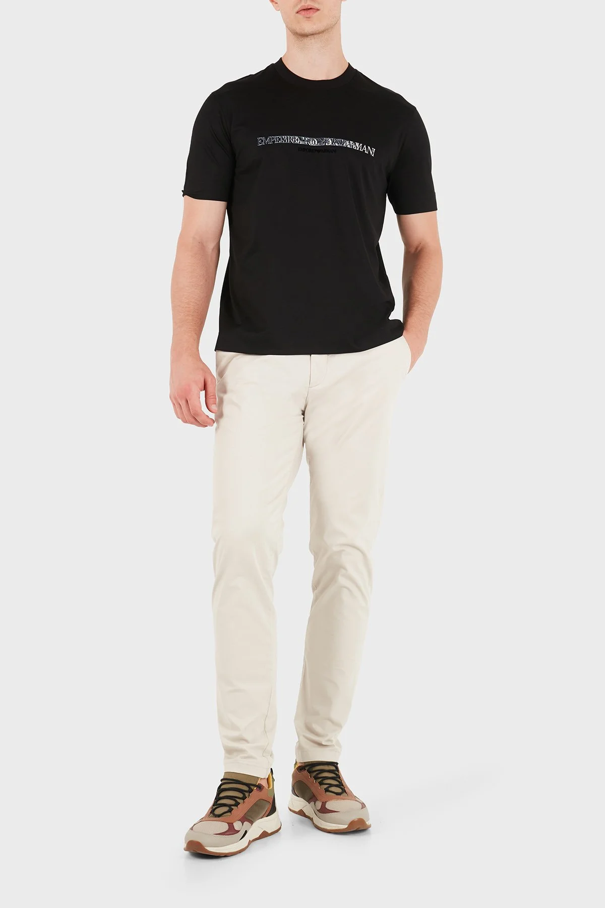 Emporio Armani Pamuklu Yuvarlak Yaka Regular Fit Erkek T Shirt EM007353 AF10017 MC721 Siyah - 2