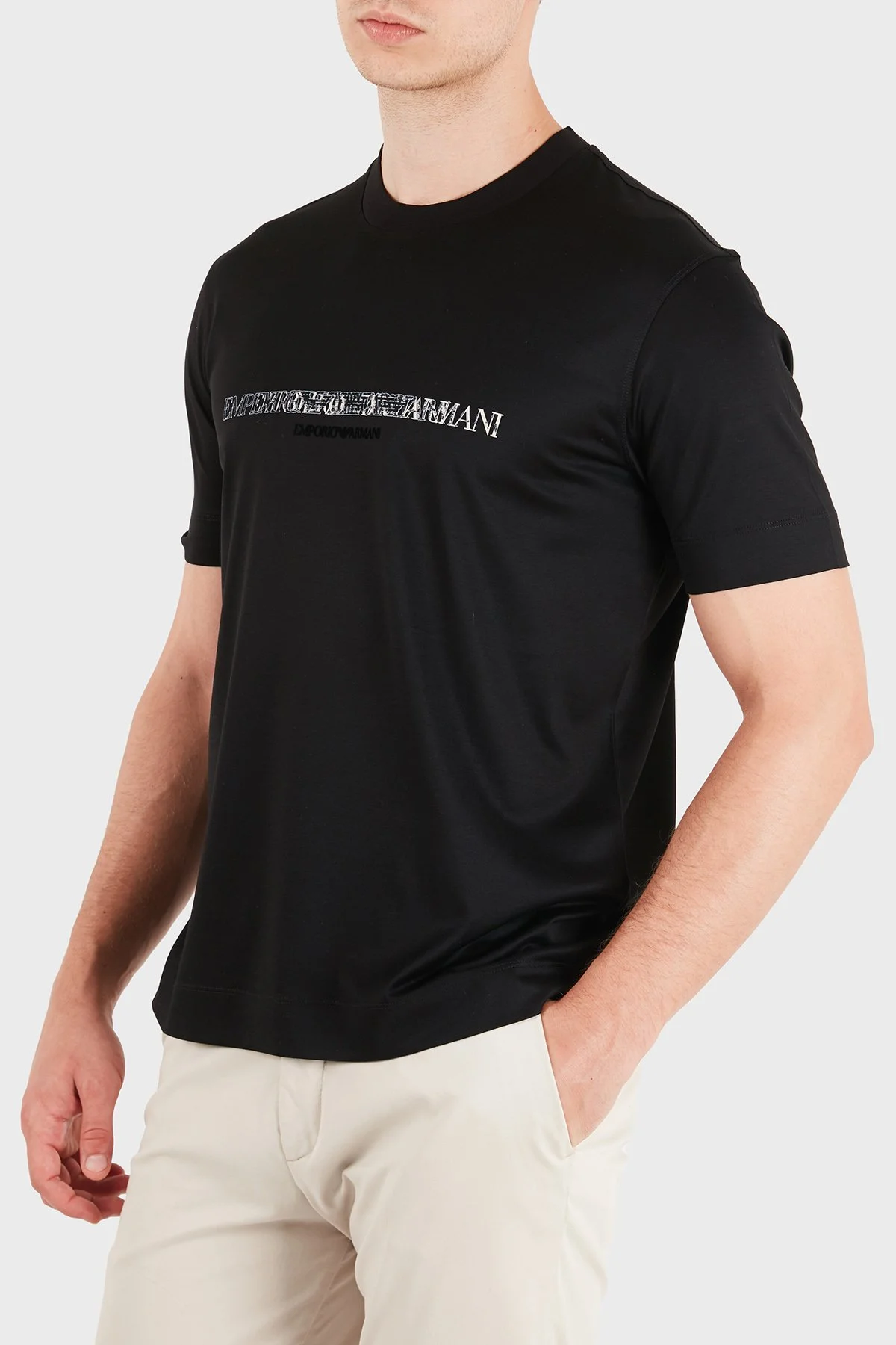 Emporio Armani Pamuklu Yuvarlak Yaka Regular Fit Erkek T Shirt EM007353 AF10017 MC721 Siyah - 5
