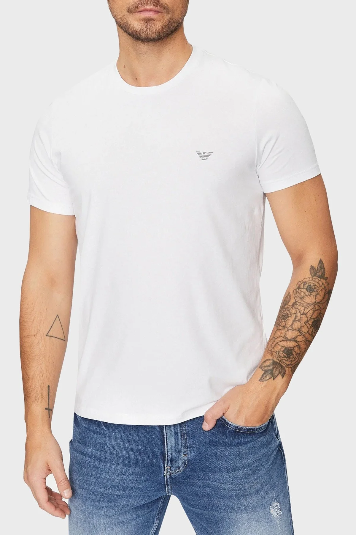 Emporio Armani Pamuku Regular Fit 2 Pack Erkek T Shirt 111267 3F720 10320 SİYAH-BEYAZ - 2