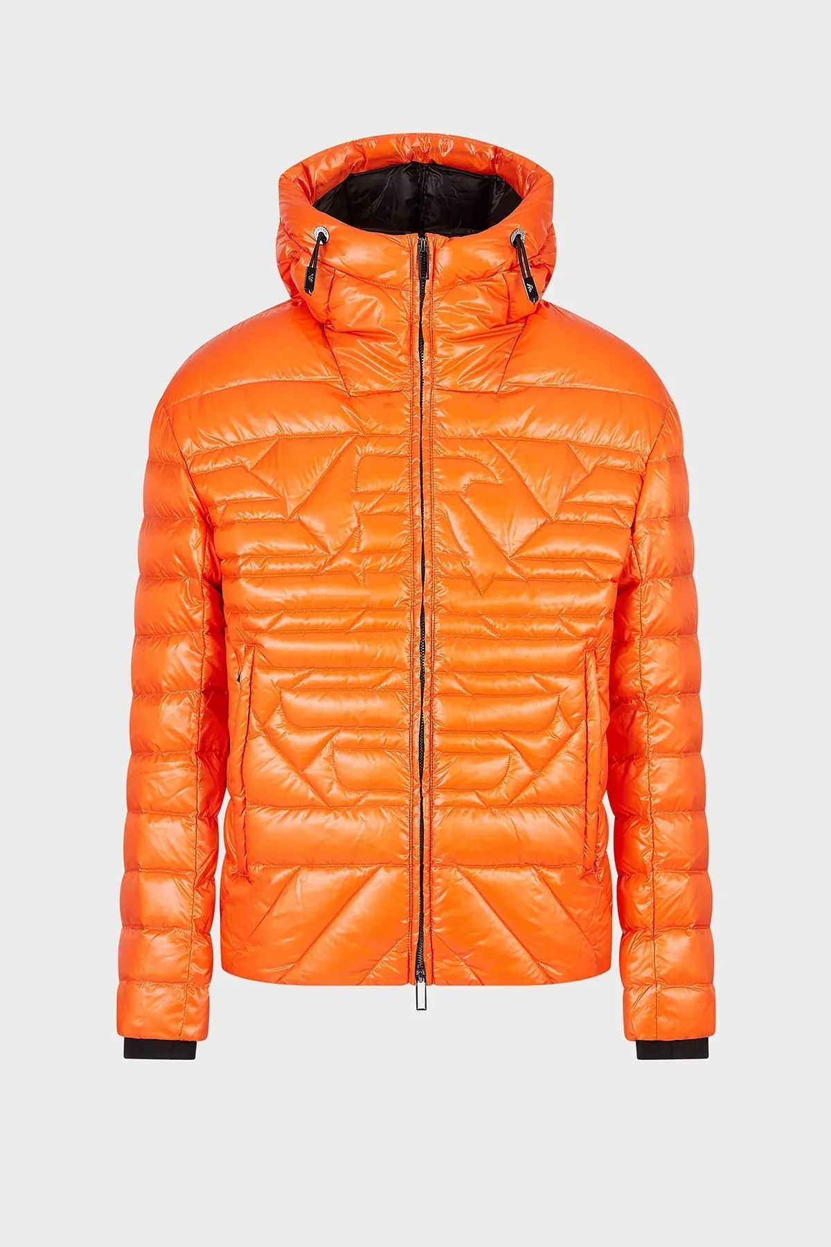 Emporio Armani Su Geçirmez Slim Fit Kuş Tüyü Dolgulu Kapüşonlu Şişme Erkek Mont 6L1BN7 1NPDZ 0208 ORANJ - 5