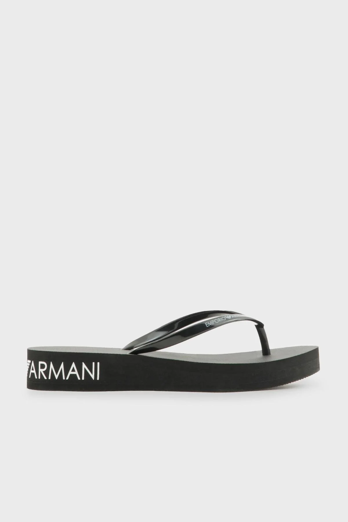 Emporio Armani Parmak Arası Düz Unisex Terlik XVQS07 XN118 00002 SİYAH - 1