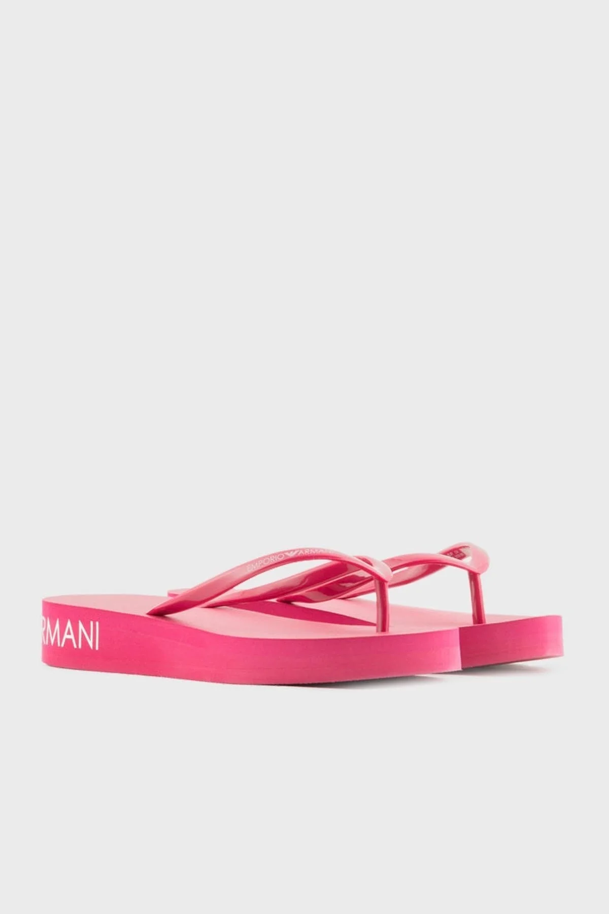 Emporio Armani Parmak Arası Düz Unisex Terlik XVQS07 XN118 00238 PEMBE - 8