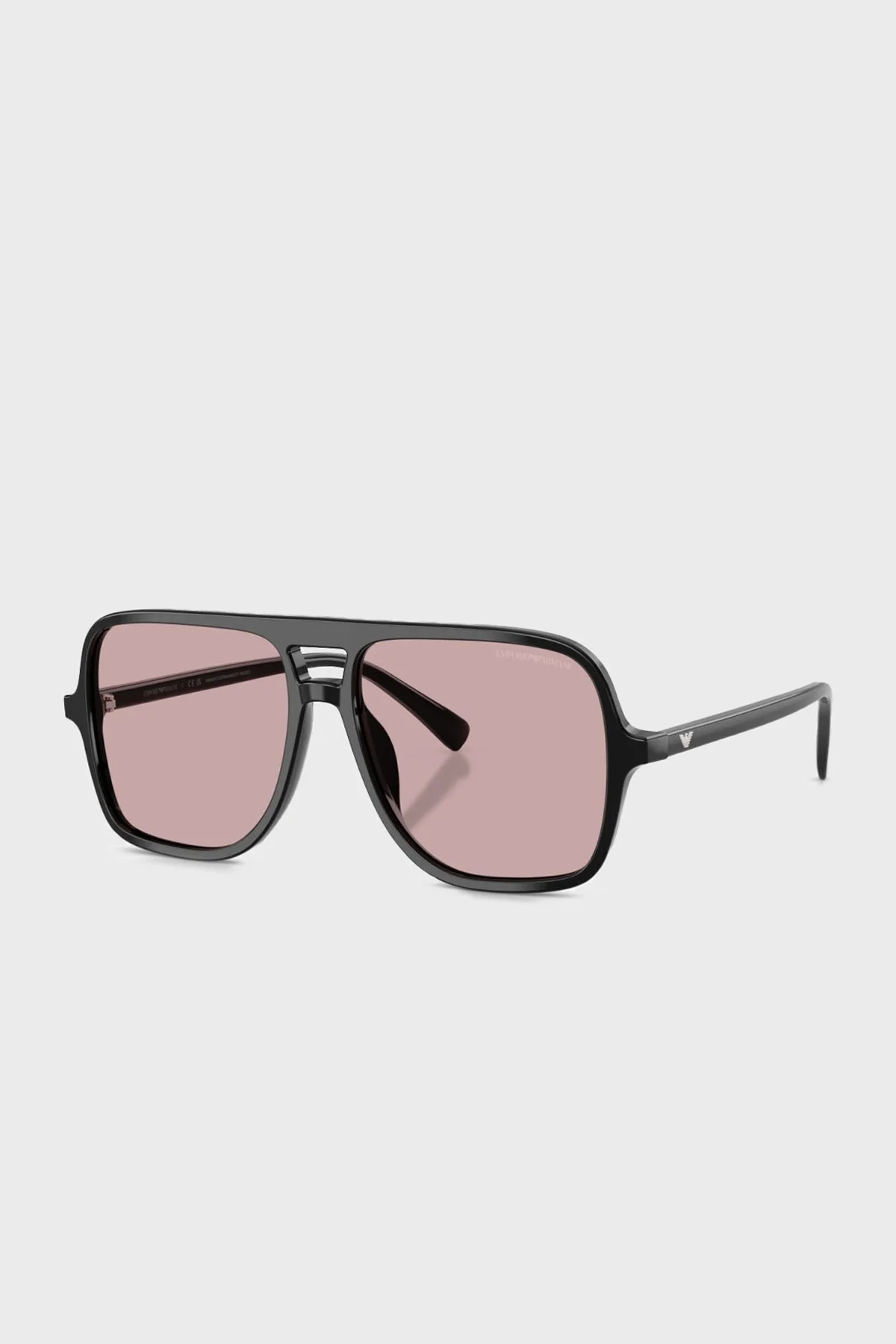 Emporio Armani Pilot Güneş Erkek Gözlük 0EA4252U 501773 57 Parlak Siyah-Pembe - 5