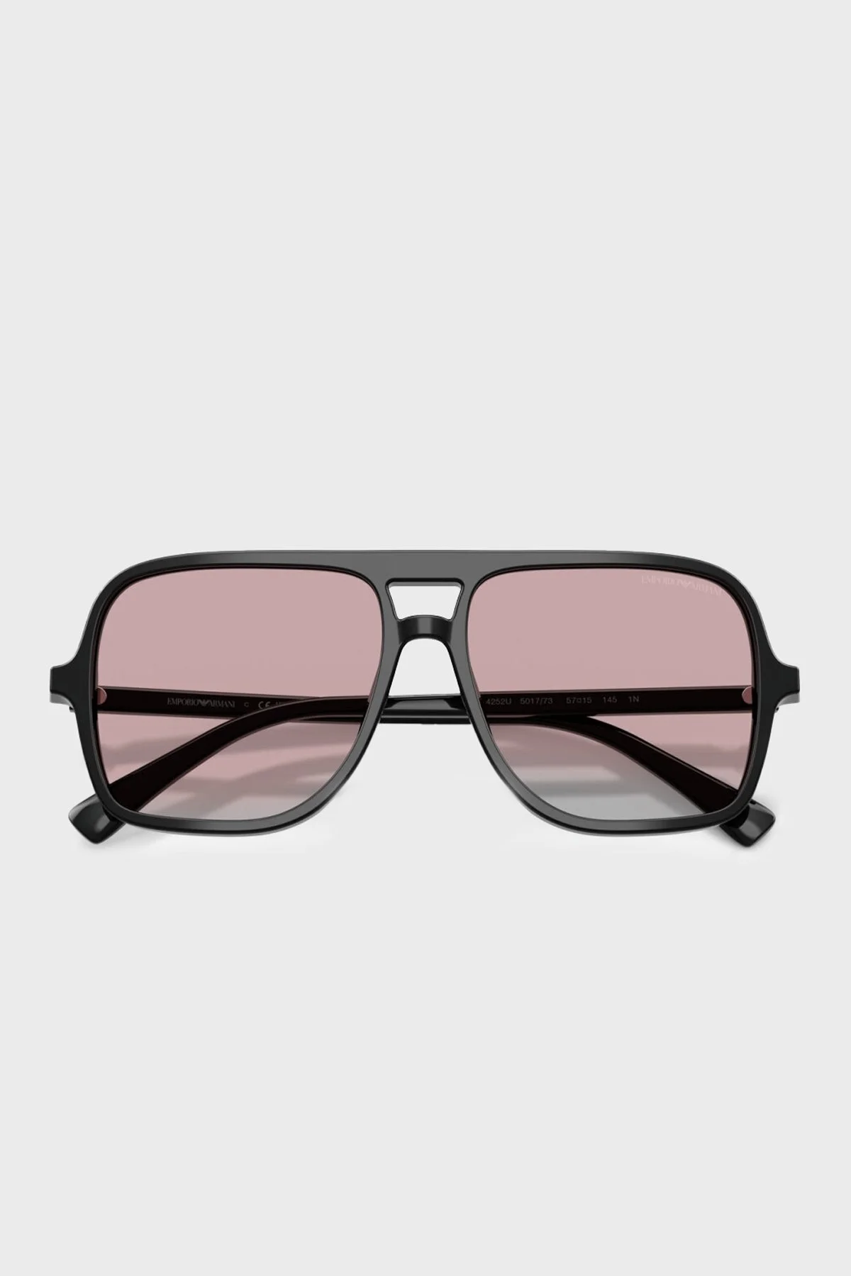 Emporio Armani Pilot Güneş Erkek Gözlük 0EA4252U 501773 57 Parlak Siyah-Pembe - 6