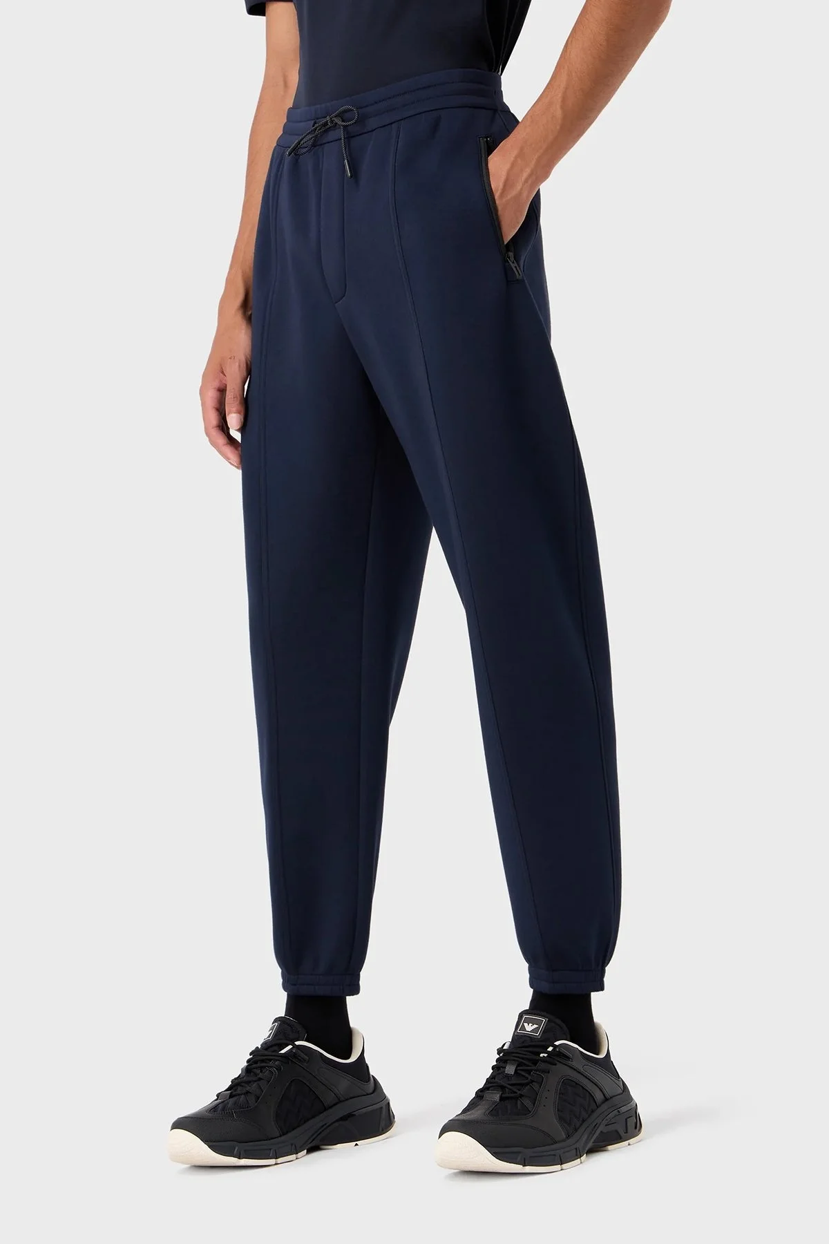 Emporio Armani Polar Dokulu Regular Fit Jogger Spor Erkek Pantolon 6R1PQ0 1JNWZ 09B3 LACİVERT - 5