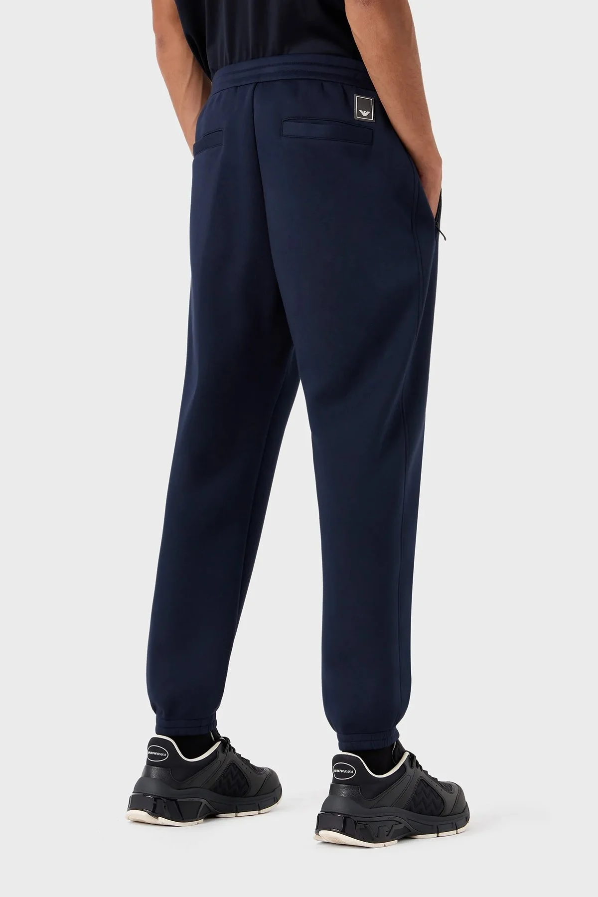 Emporio Armani Polar Dokulu Regular Fit Jogger Spor Erkek Pantolon 6R1PQ0 1JNWZ 09B3 LACİVERT - 6