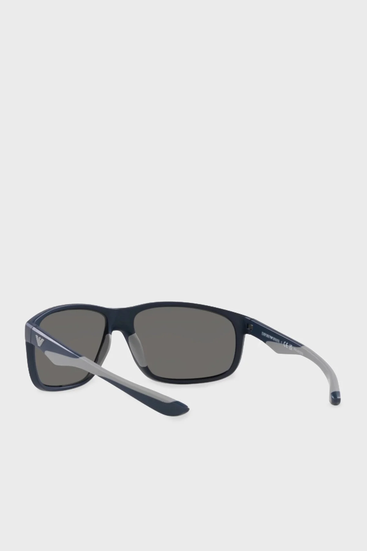 Emporio Armani Polarize Aynalı Güneş Erkek Gözlük 0EA4199U 5088Z3 65 Mat Mavi-Gümüş - 4
