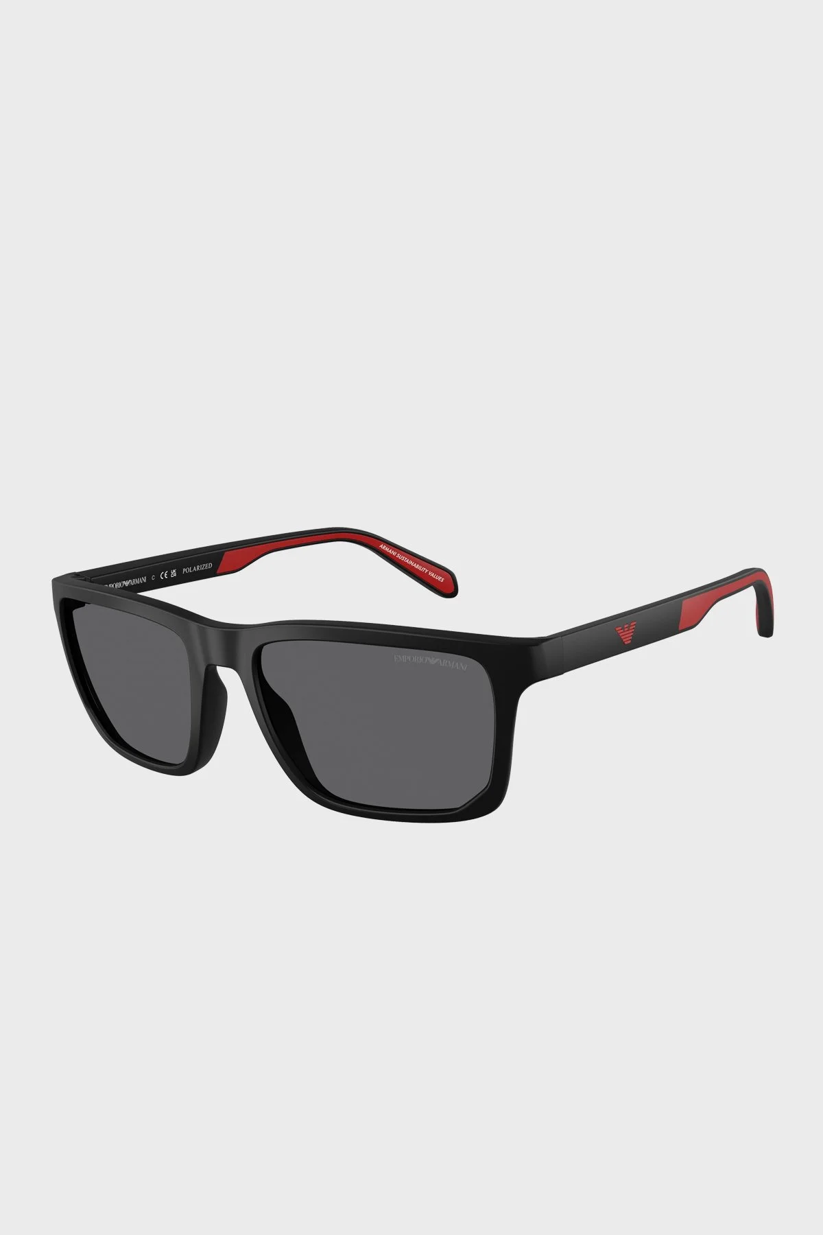 Emporio Armani Polikarbon Güneş Erkek Gözlük 0EA4219 5001T3 57 Mat Siyah-Gri Polarize - 1