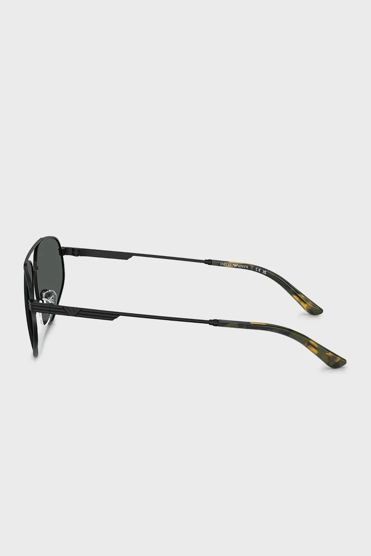 Emporio Armani Polikarbon Oval Güneş Erkek Gözlük 0EA2156 300187 59 Mat Siyah-Koyu Gri - 3