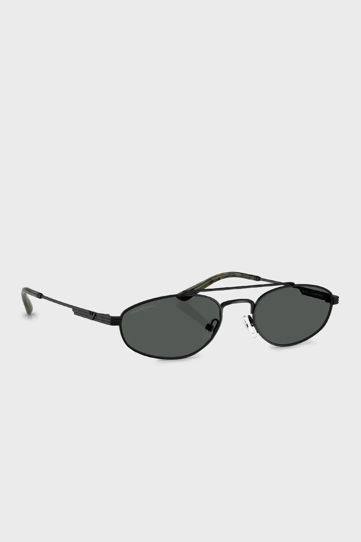 Emporio Armani Polikarbon Oval Güneş Erkek Gözlük 0EA2157 300187 54 Mat Siyah-Koyu Gri - 2