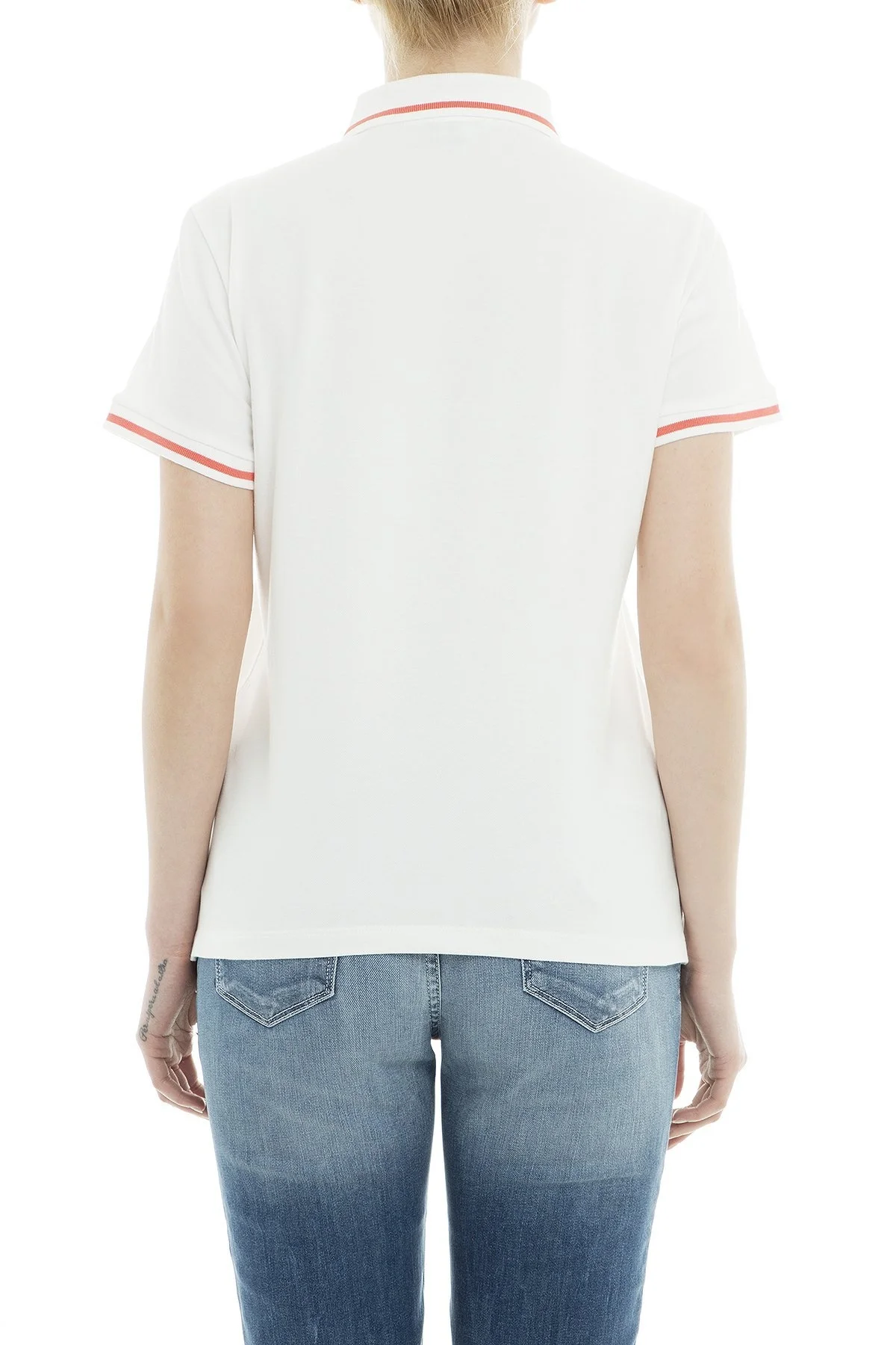 Emporio Armani Polo Bayan T Shirt 3G2M61 2JBXZ 0101 BEYAZ - 2