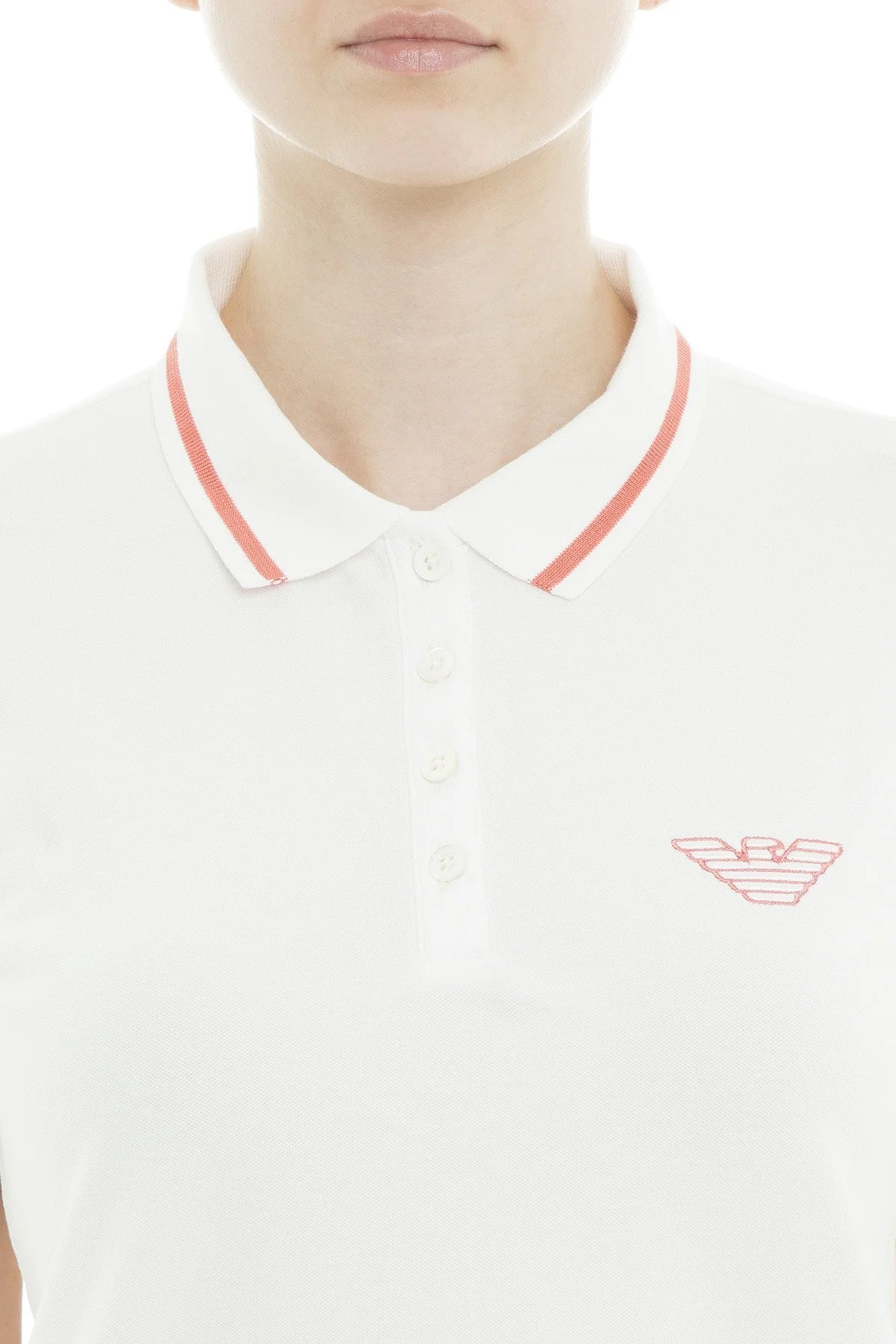 Emporio Armani Polo Bayan T Shirt 3G2M61 2JBXZ 0101 BEYAZ - 6