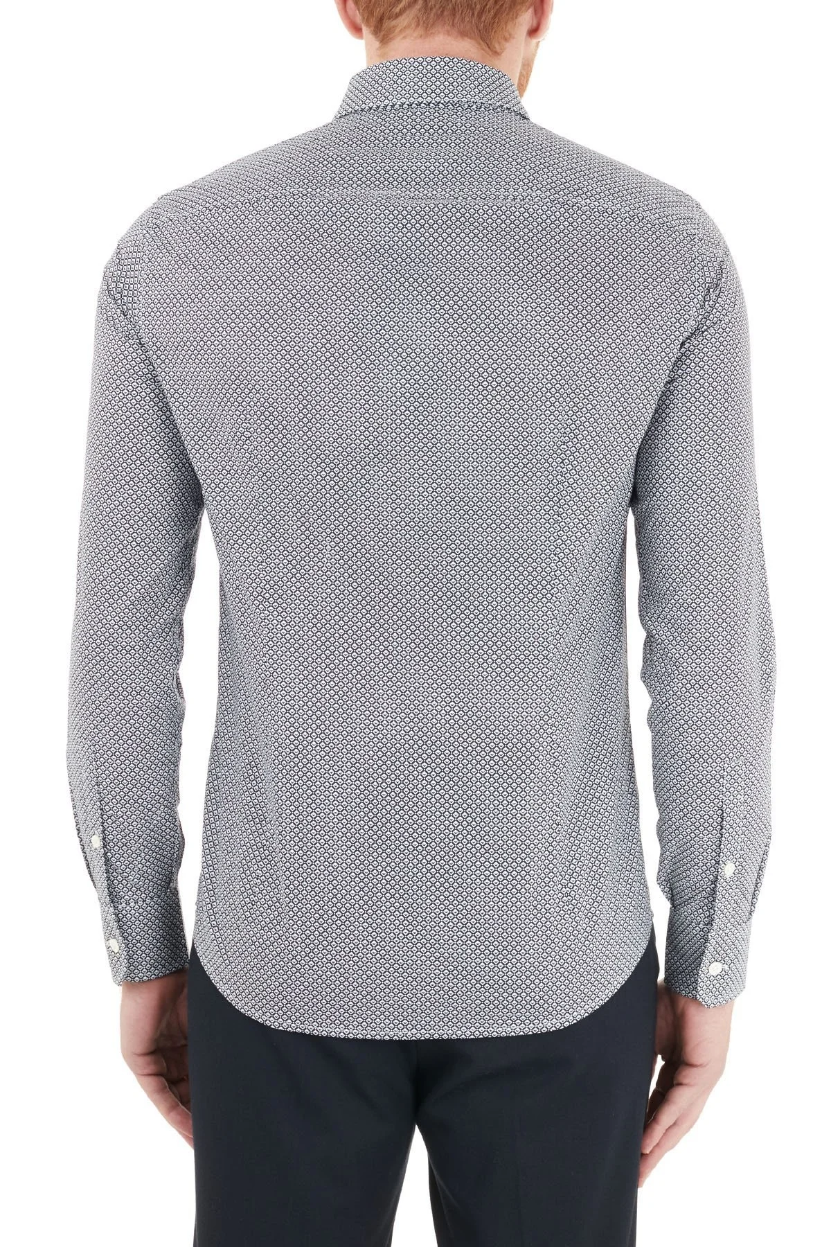 Emporio Armani Regular Fit % 100 Pamuk Erkek Gömlek 6H1CP5 1NXSZ F958 GRİ - 2