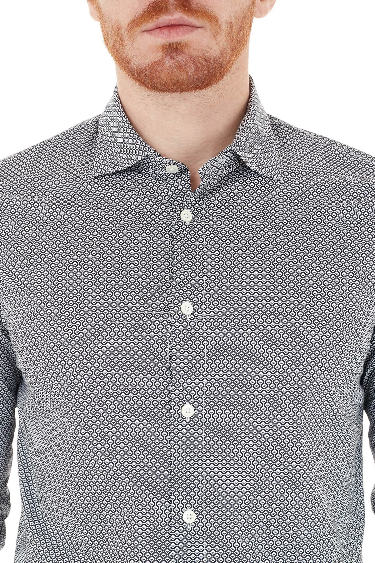 Emporio Armani Regular Fit % 100 Pamuk Erkek Gömlek 6H1CP5 1NXSZ F958 GRİ - 6