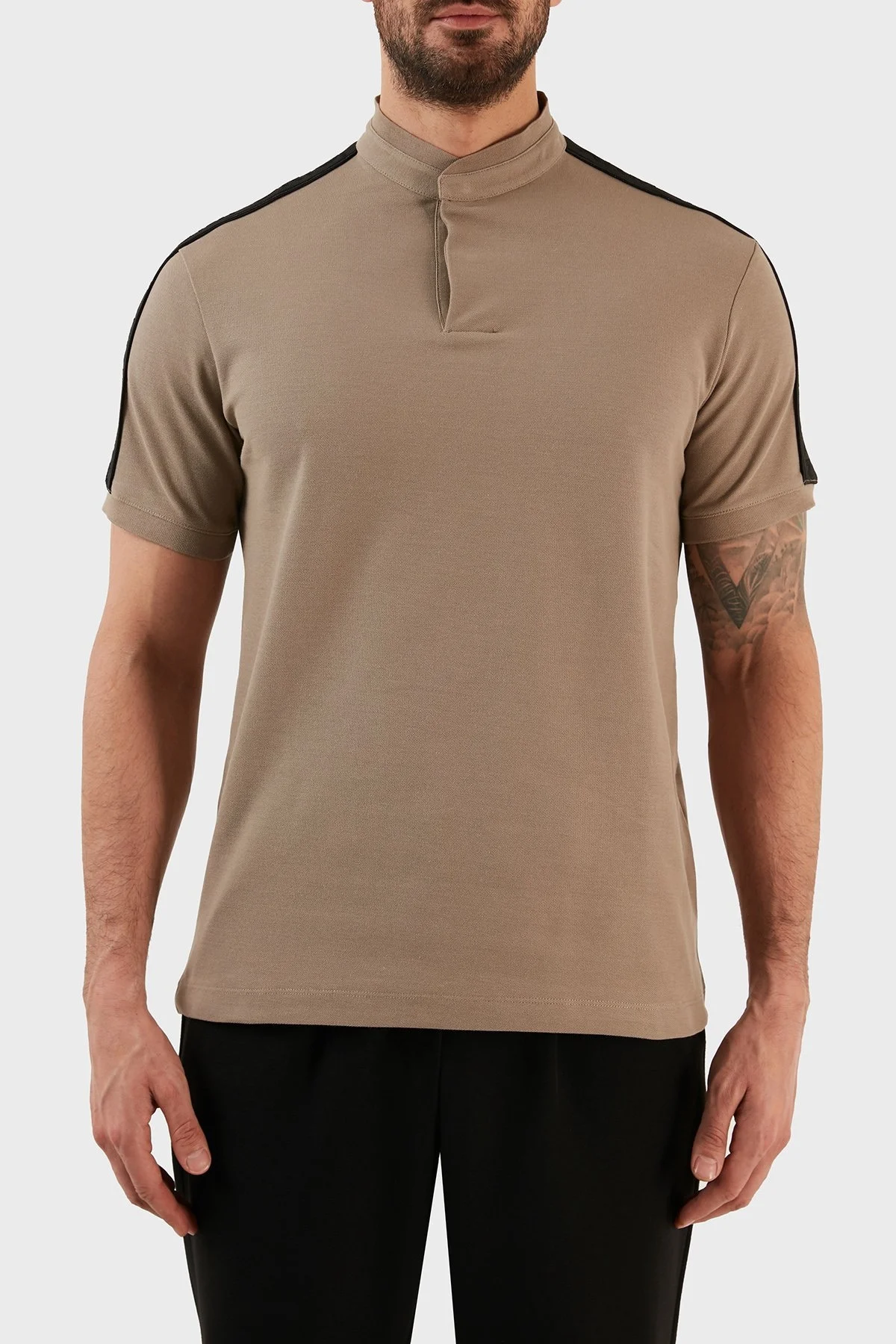 Emporio Armani Regular Fit % 100 Pamuk Erkek Polo T Shirt 3R1FG2 1JCYZ 0144 TOPRAK - 1