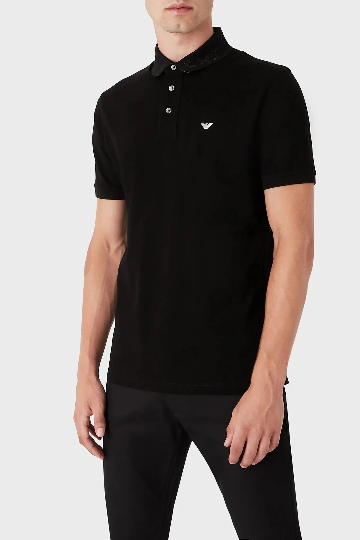 Emporio Armani Regular Fit % 100 Pamuk Erkek Polo T Shirt 6L1F93 1JTKZ 0999 SİYAH - 1