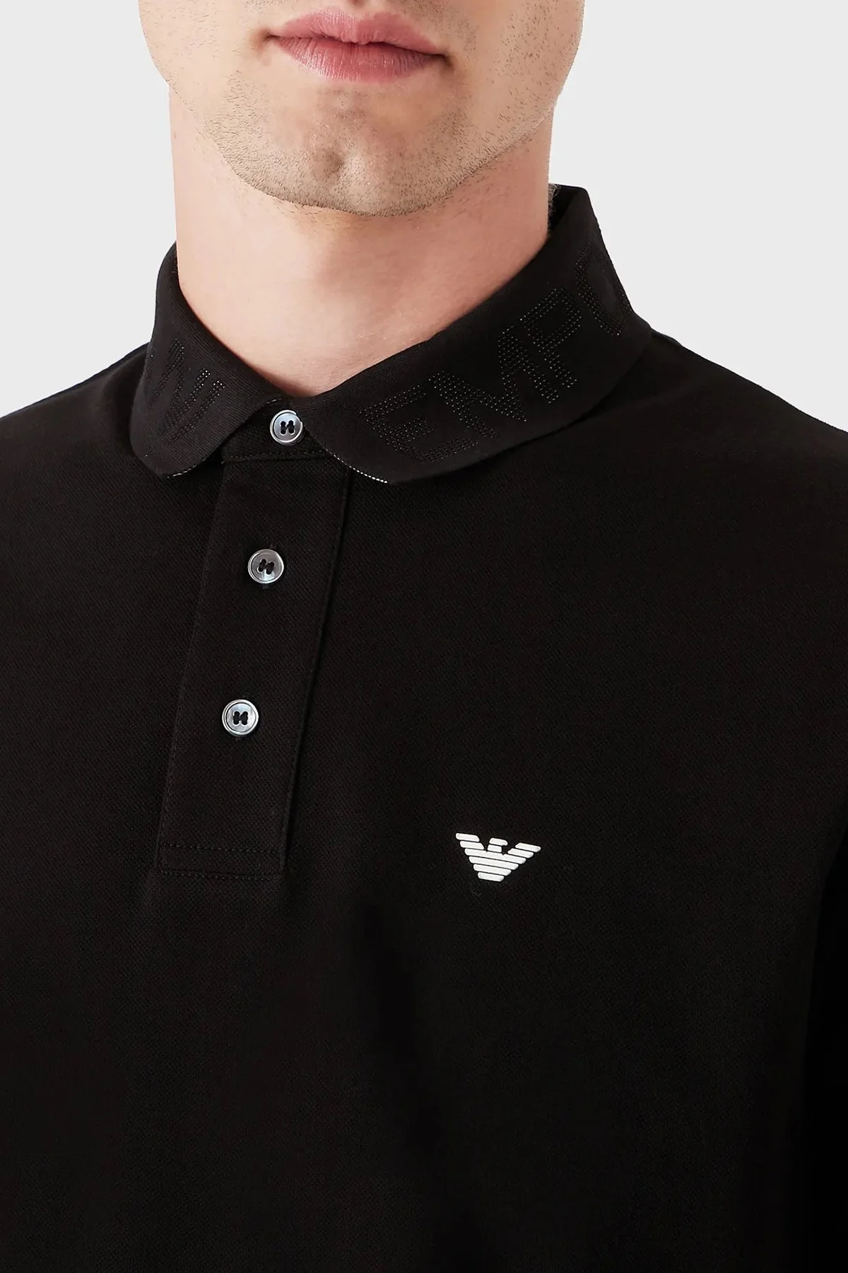 Emporio Armani Regular Fit % 100 Pamuk Erkek Polo T Shirt 6L1F93 1JTKZ 0999 SİYAH - 3