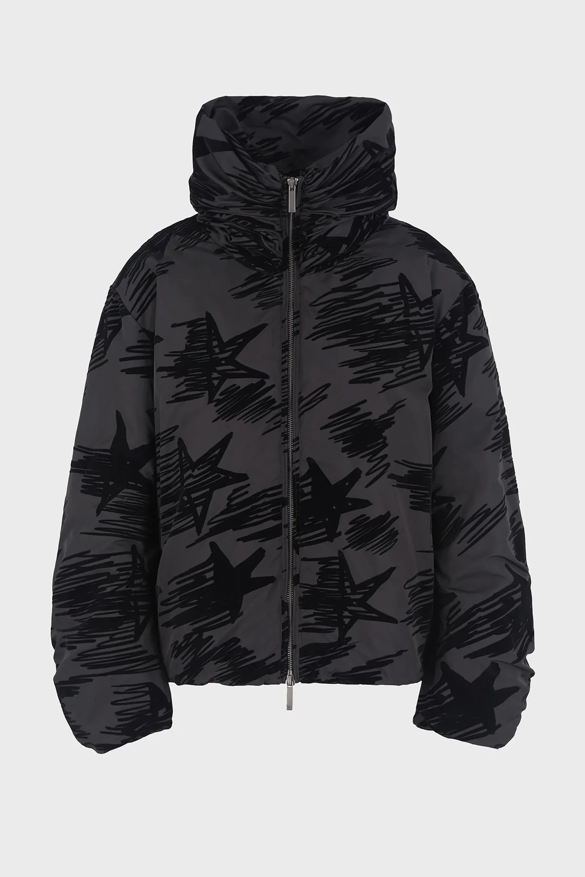 Emporio Armani Regular Fit Baskılı Dik Yaka Şişme Bayan Mont 6D2B87 2NFQZ 0999 SİYAH - 6