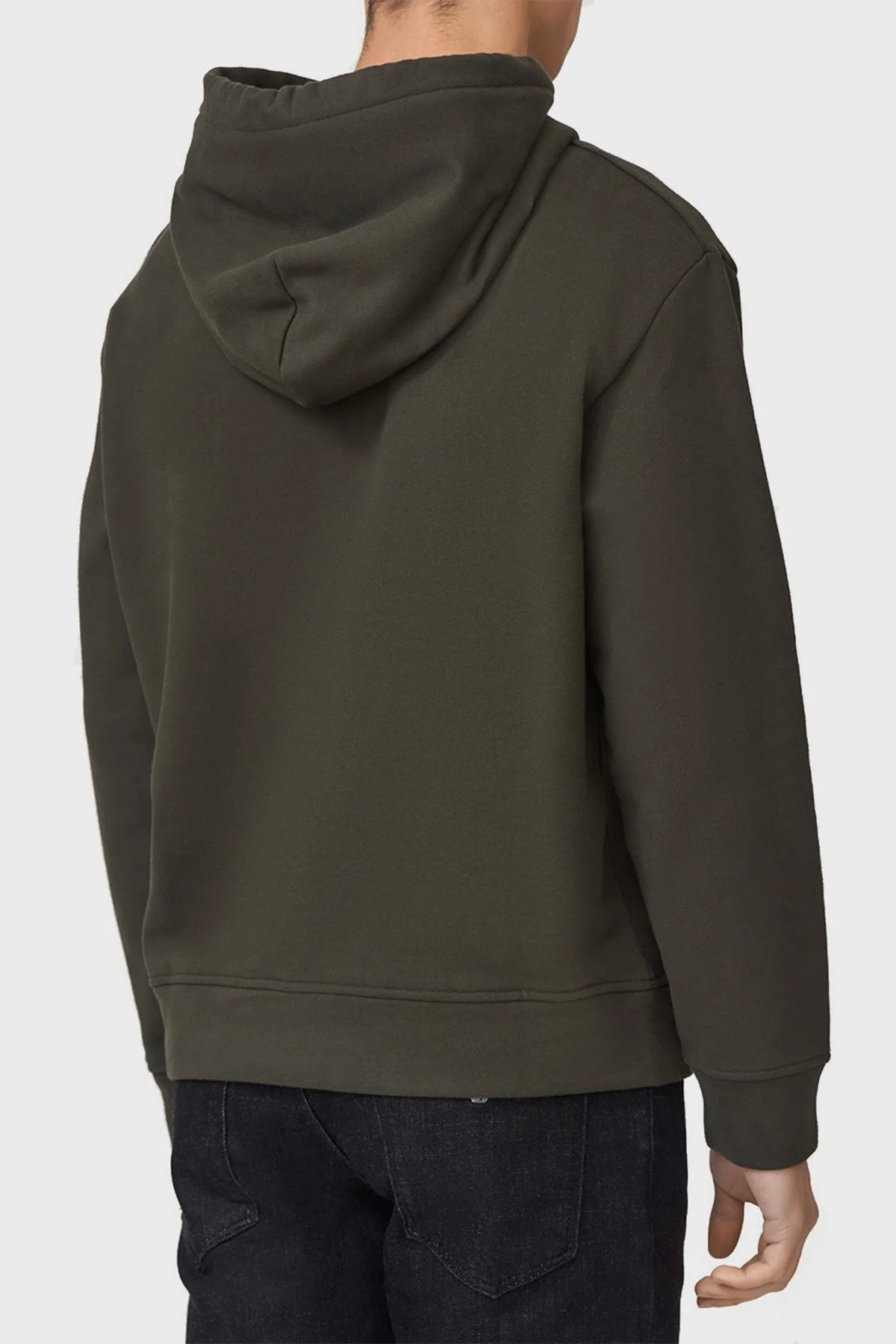 Emporio Armani Regular Fit Baskılı Kapüşonlu % 100 Pamuk Erkek Sweat 6K1M92 1JQKZ 0595 HAKİ - 4