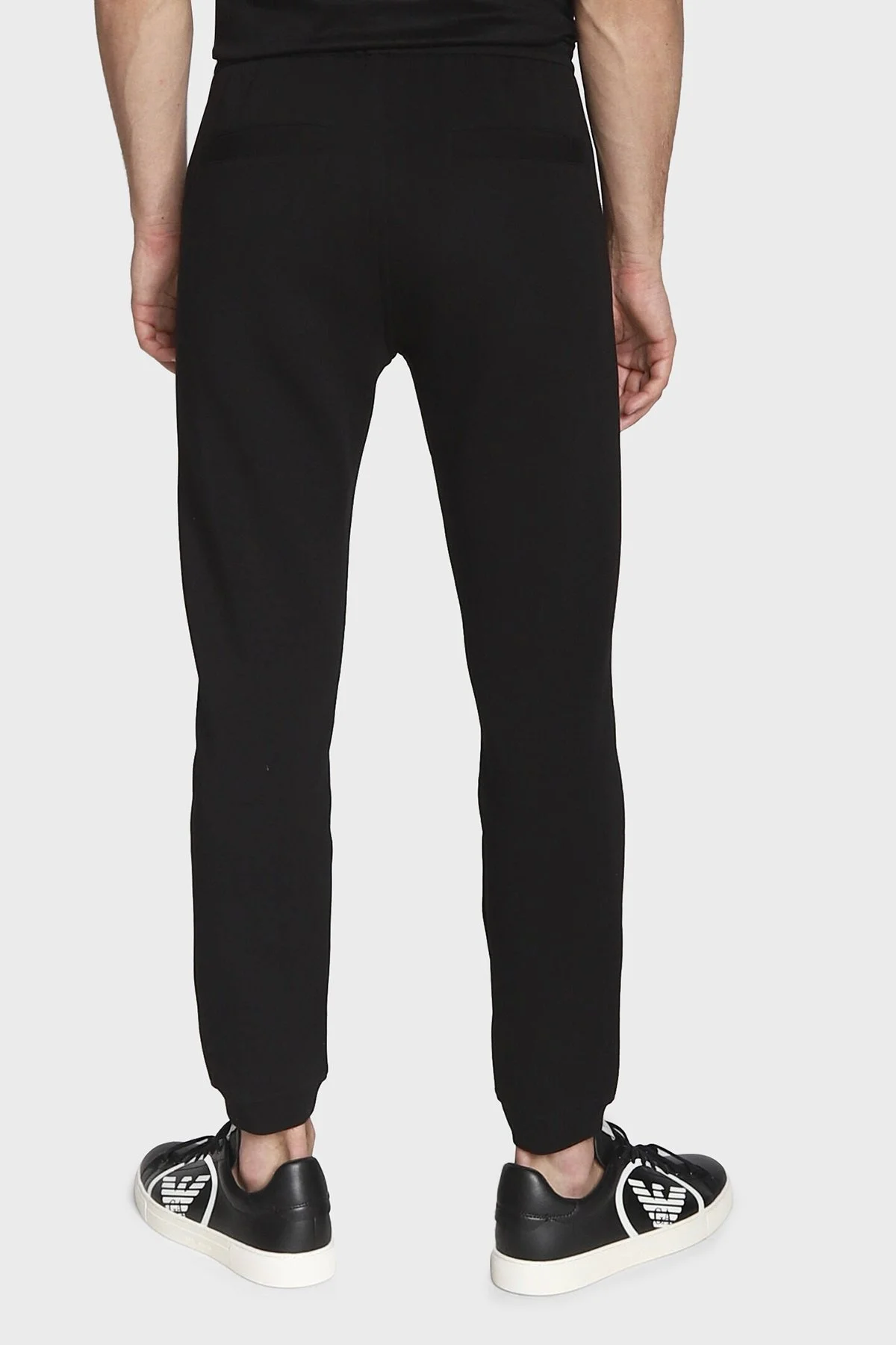 Emporio Armani Regular Fit Belden Bağlamalı Cepli Pamuklu Jogger Erkek Pantolon 6L1PE5 1JHSZ 0999 SİYAH - 4