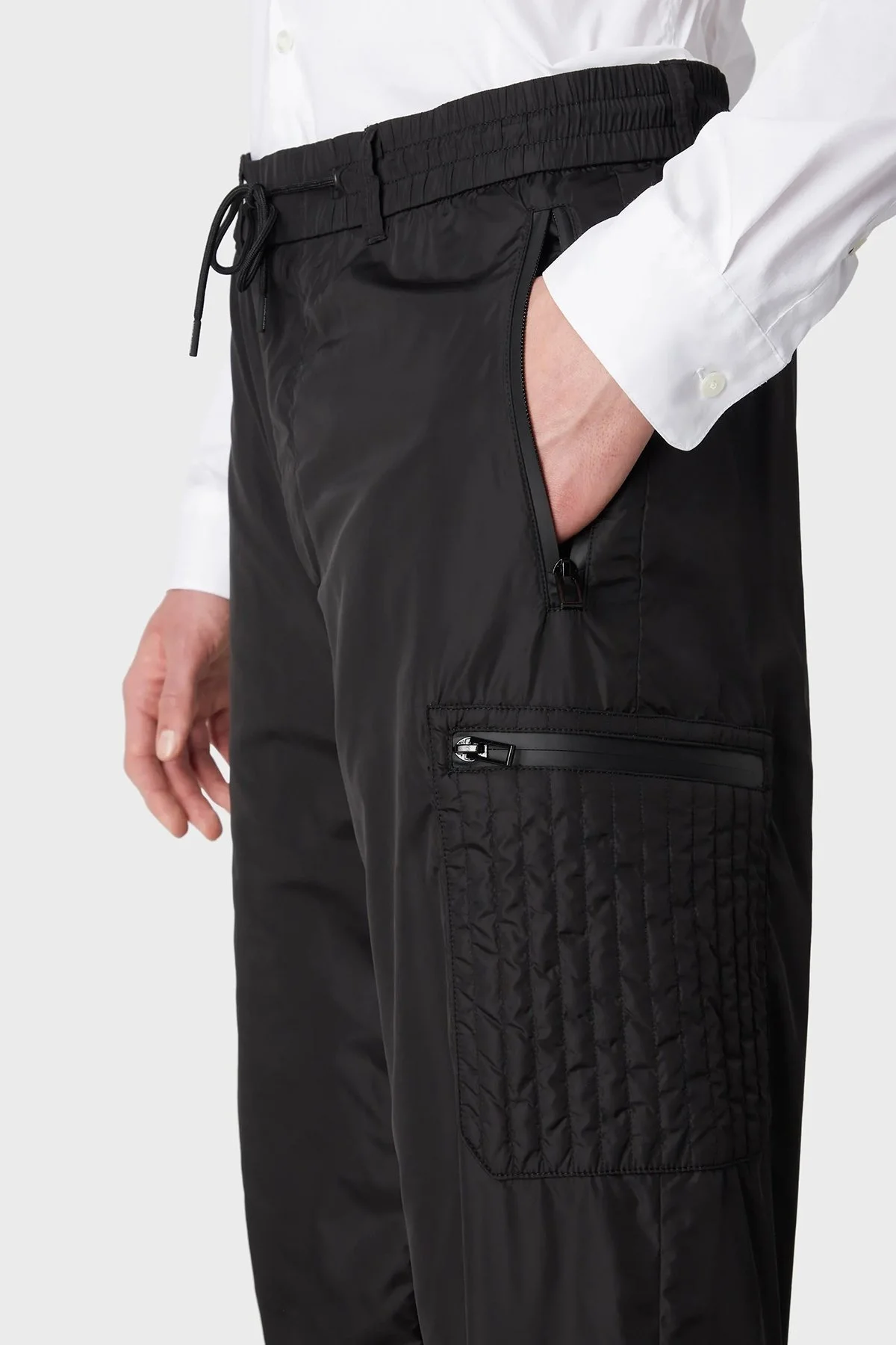 Emporio Armani Regular Fit Belden Bağlamalı Jogger Erkek Pantolon 3R1PC2 1NRMZ 0999 SİYAH - 3