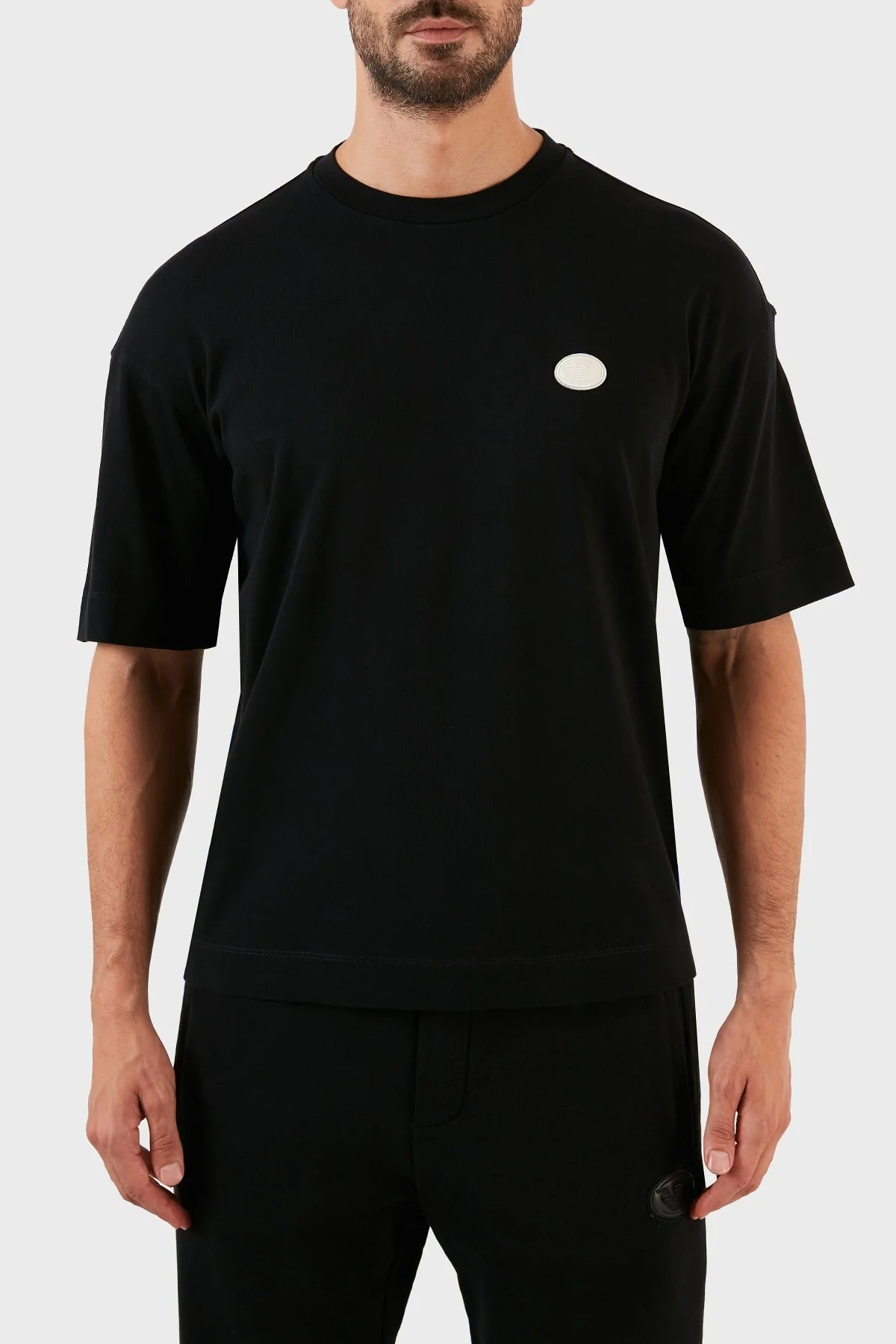 Emporio Armani Regular Fit Bisiklet Yaka % 100 Pamuk Erkek T Shirt 6L1TA0 1JWZZ 0999 SİYAH - 1