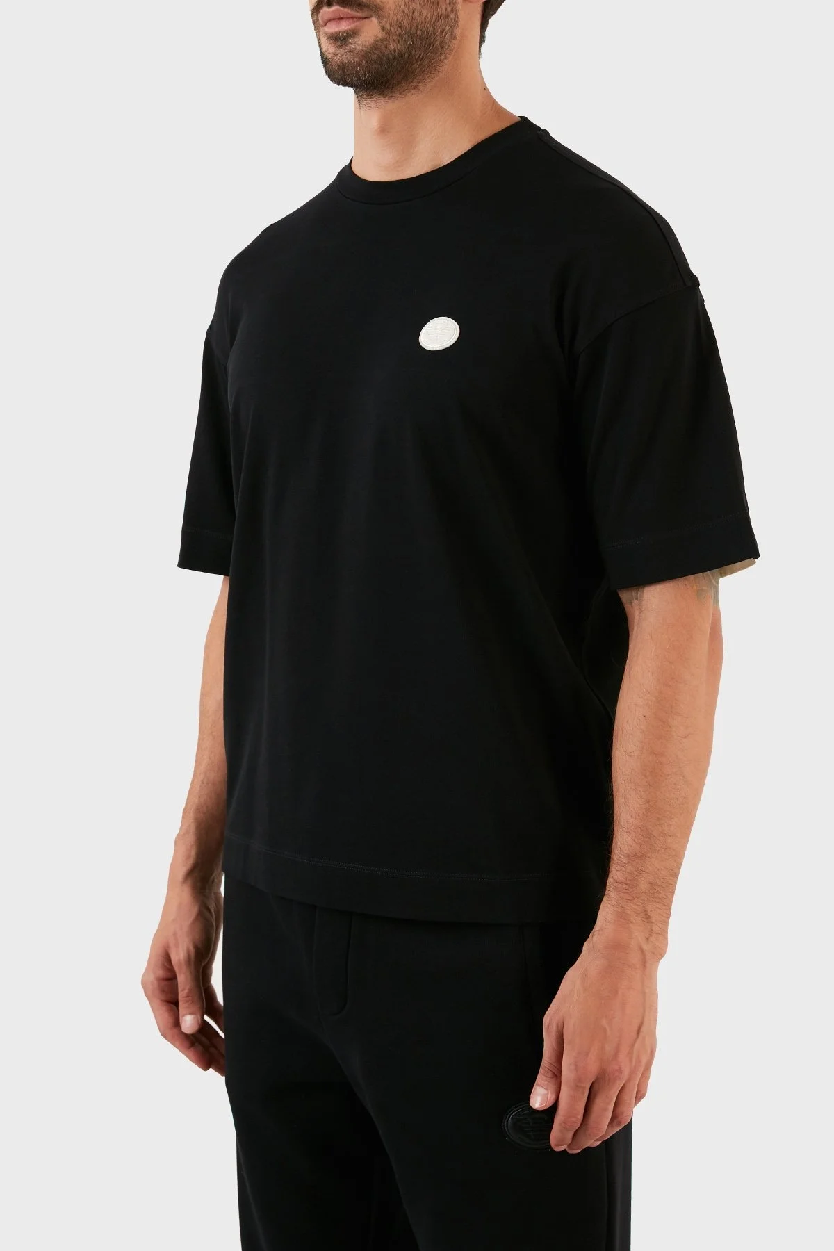 Emporio Armani Regular Fit Bisiklet Yaka % 100 Pamuk Erkek T Shirt 6L1TA0 1JWZZ 0999 SİYAH - 2